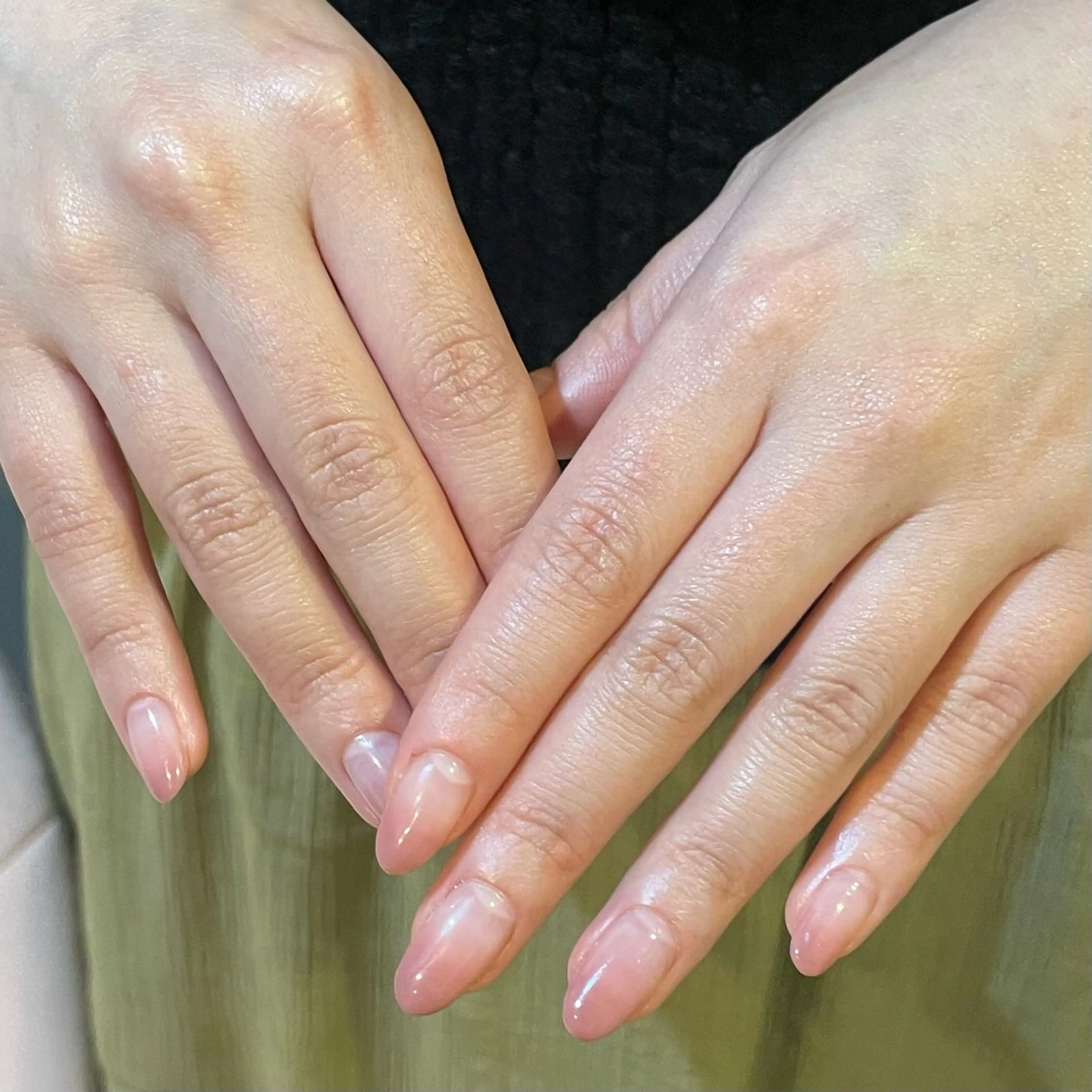 ネイル クリアネイル ジェルネイル パラジェル ピンク ハンドネイル 【パラジェル専門店】 yuaのネイルデザイン