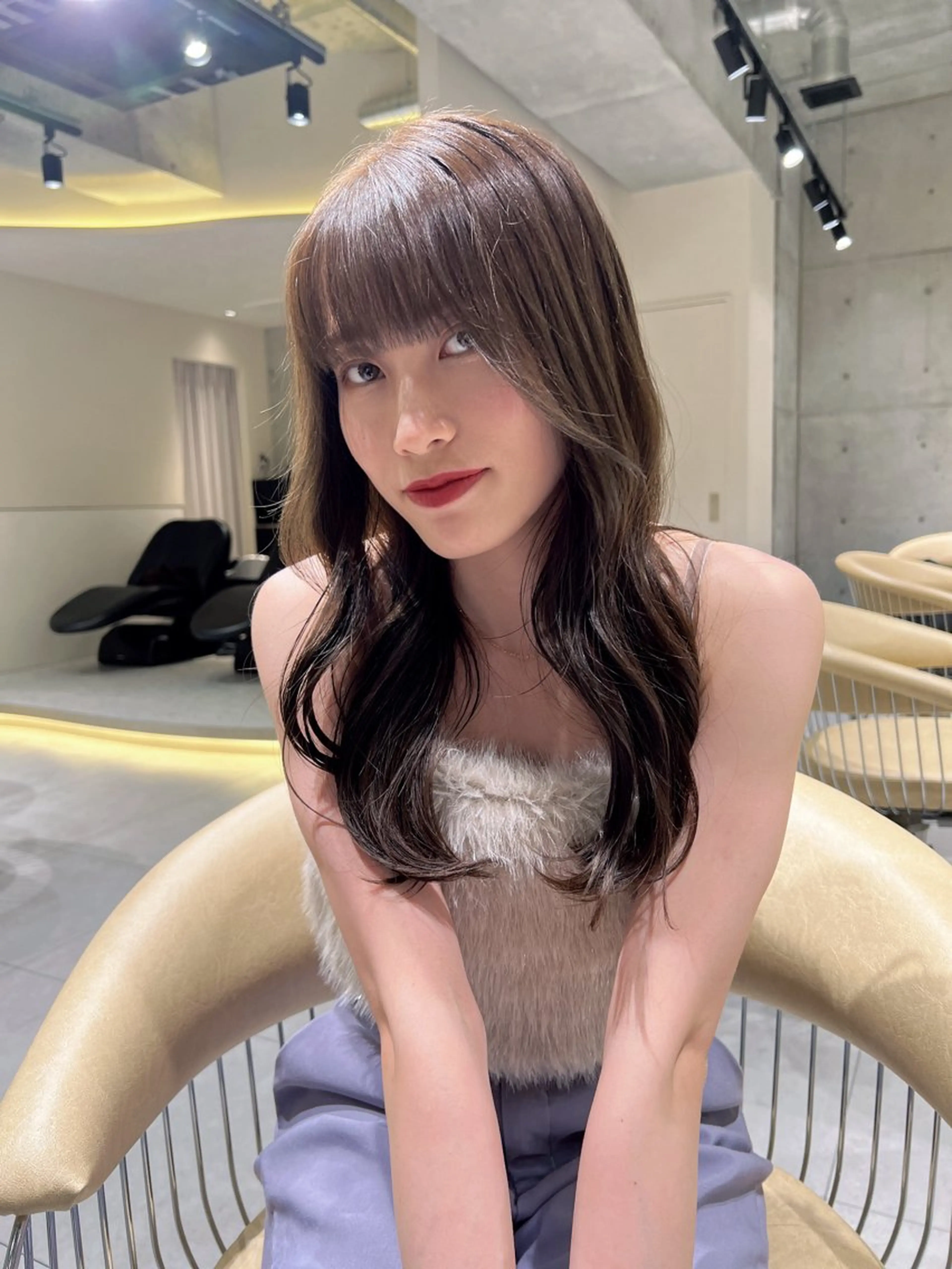 ロング 髪質改善 ヘアカラー トリートメント 福岡縮毛矯正✨️ ストレート 向井和輝のヘアスタイル