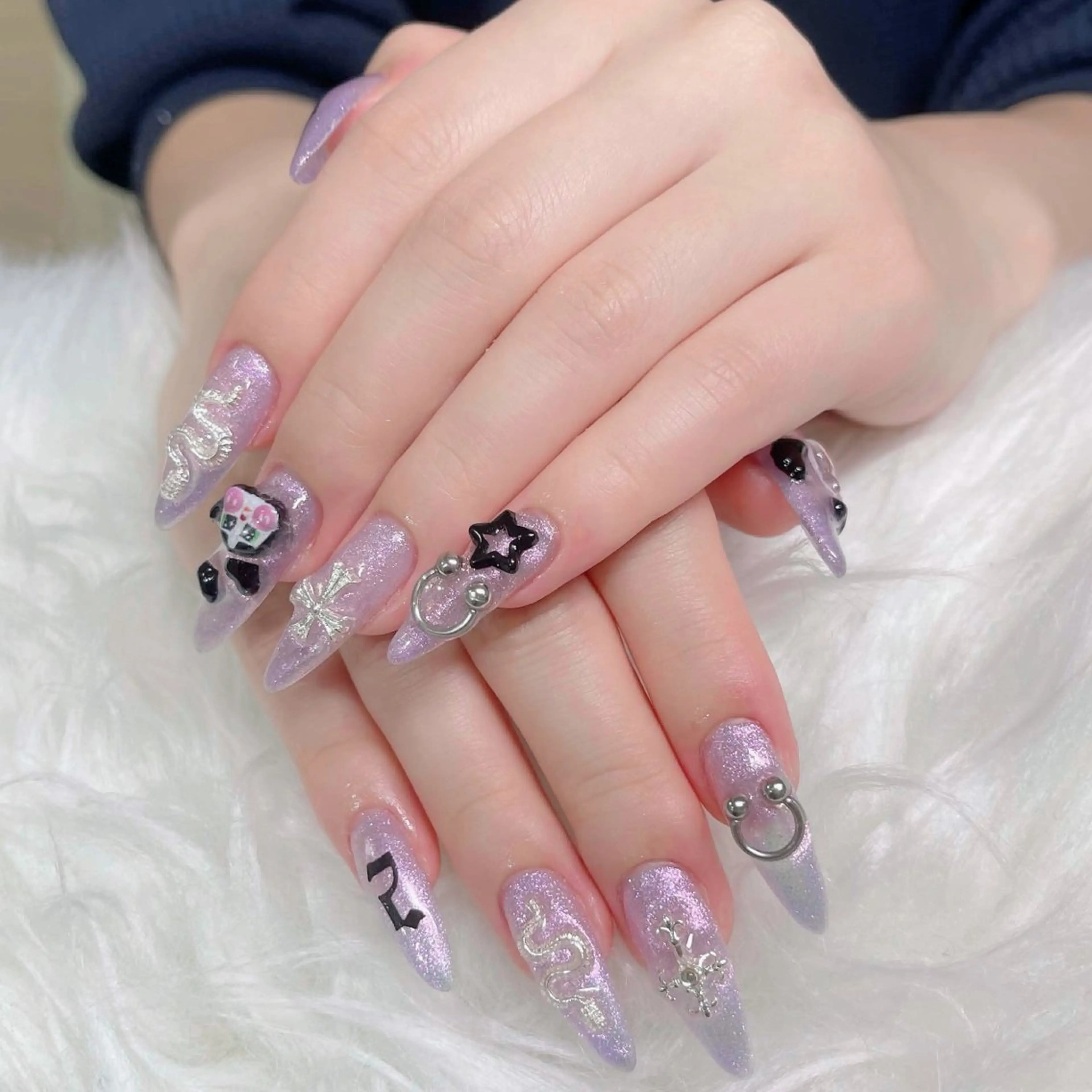 ネイル フットネイル フレンチネイル グラデーション 韓国ネイル ロングネイル ハンドネイル Hani Nail Salonのネイルデザイン