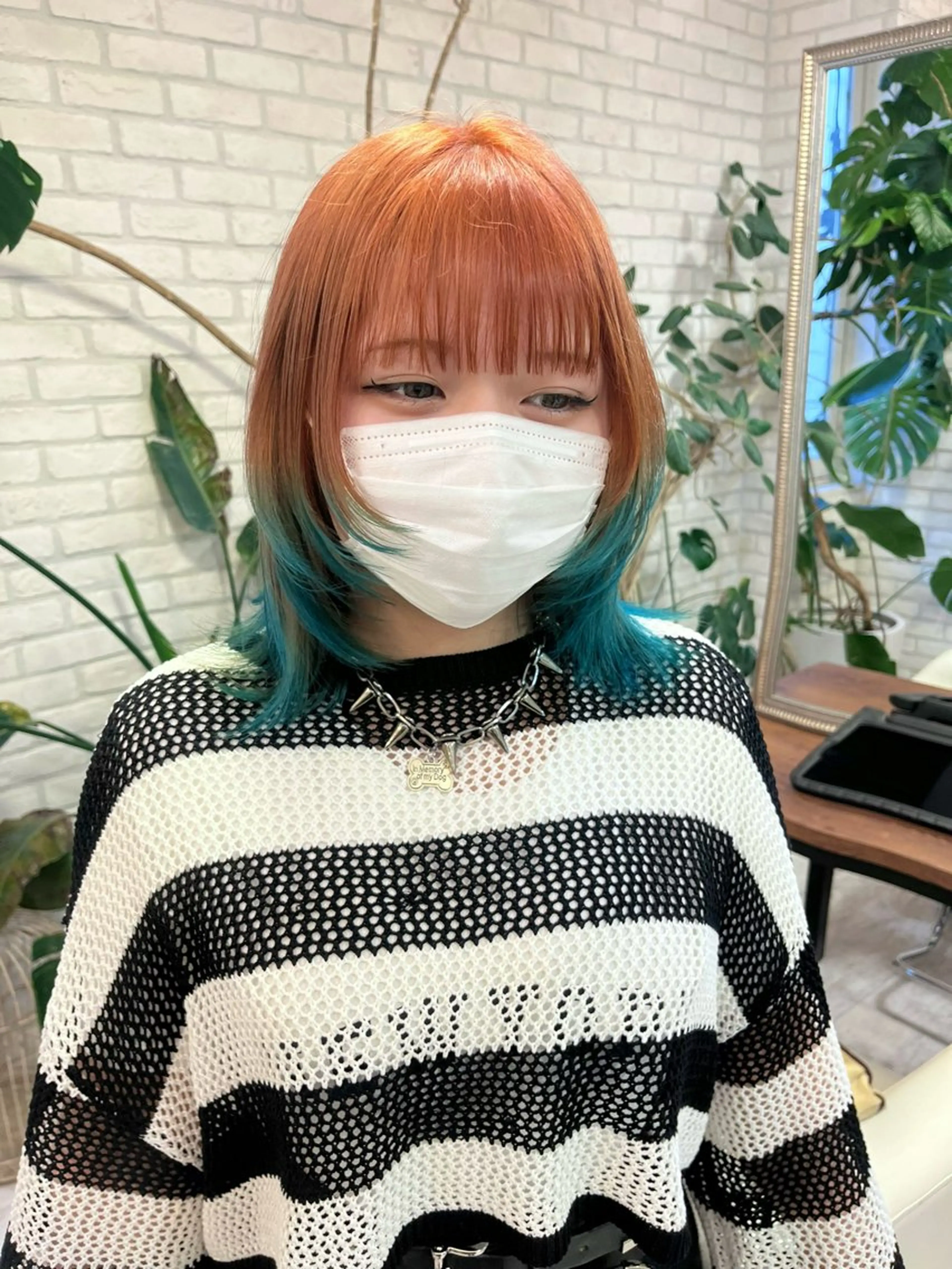 ミディアム カット ヘアカラー トリートメント ブリーチなし/ レイヤー🌿runaのヘアスタイル