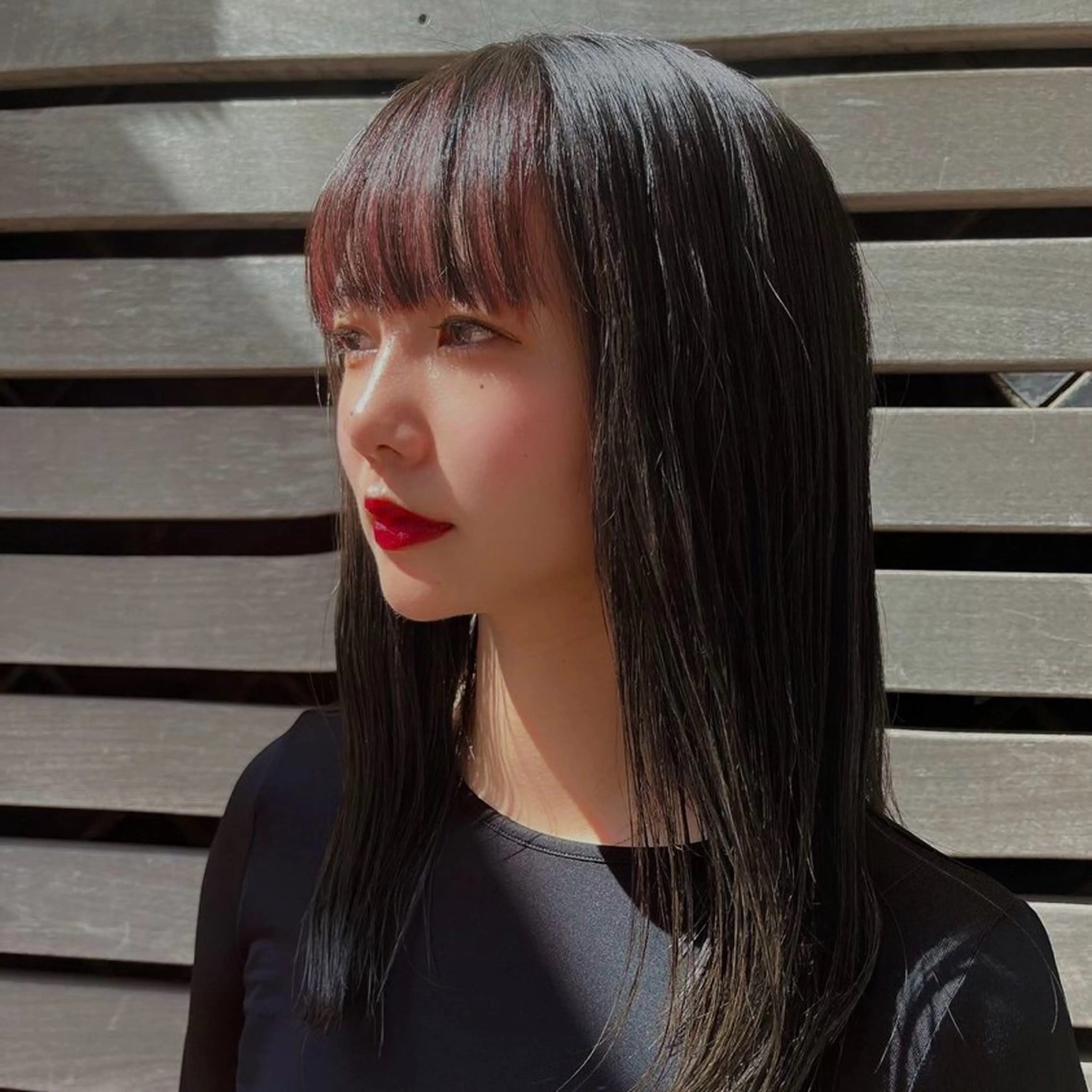 セミロング カラー ウルフレイヤー エクステ/kokiのヘアスタイル