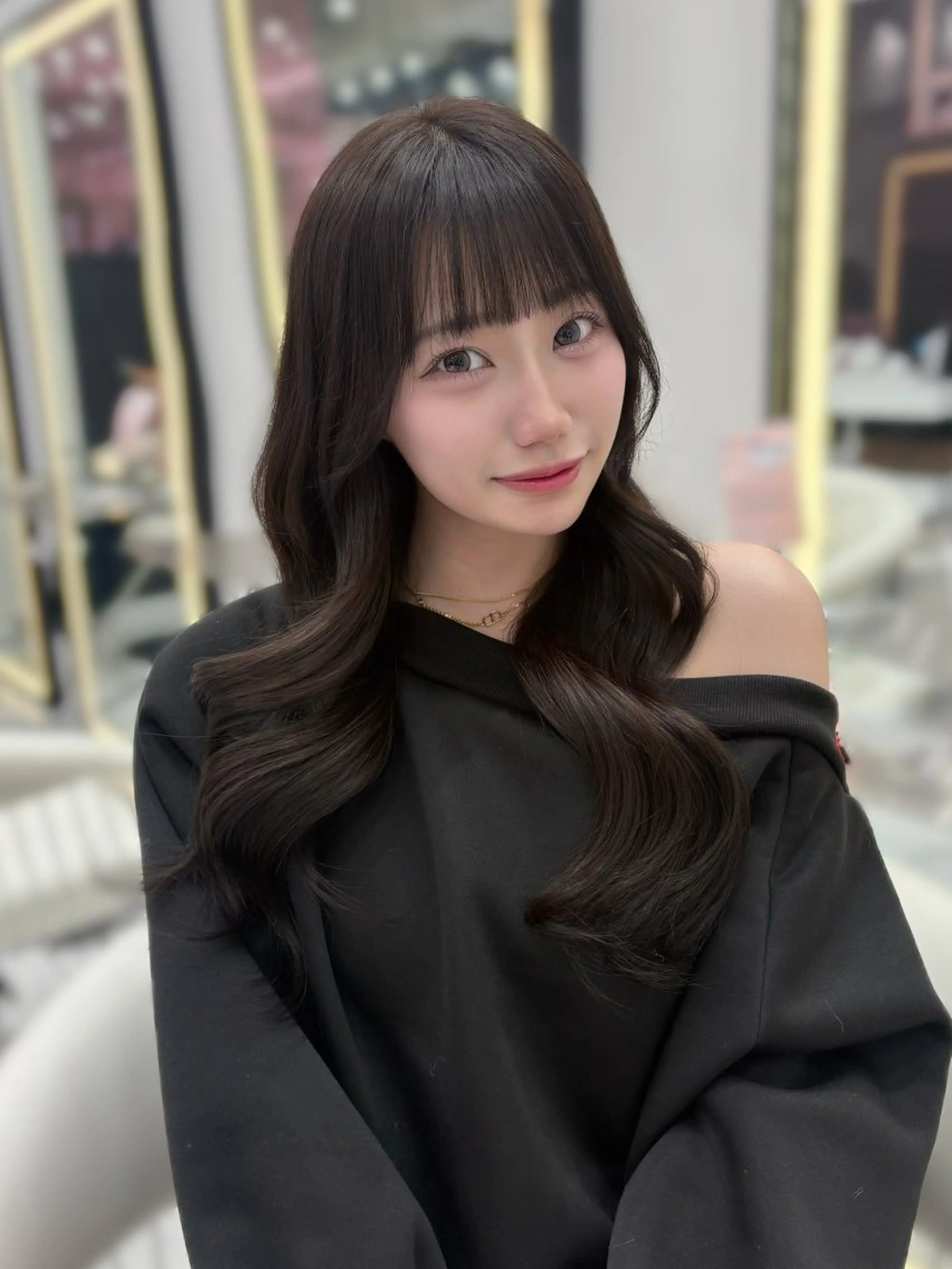 セミロング カラー カット ヘアカラー トリートメント 新宿/韓国ヘア 中明度カラー/かやのヘアスタイル