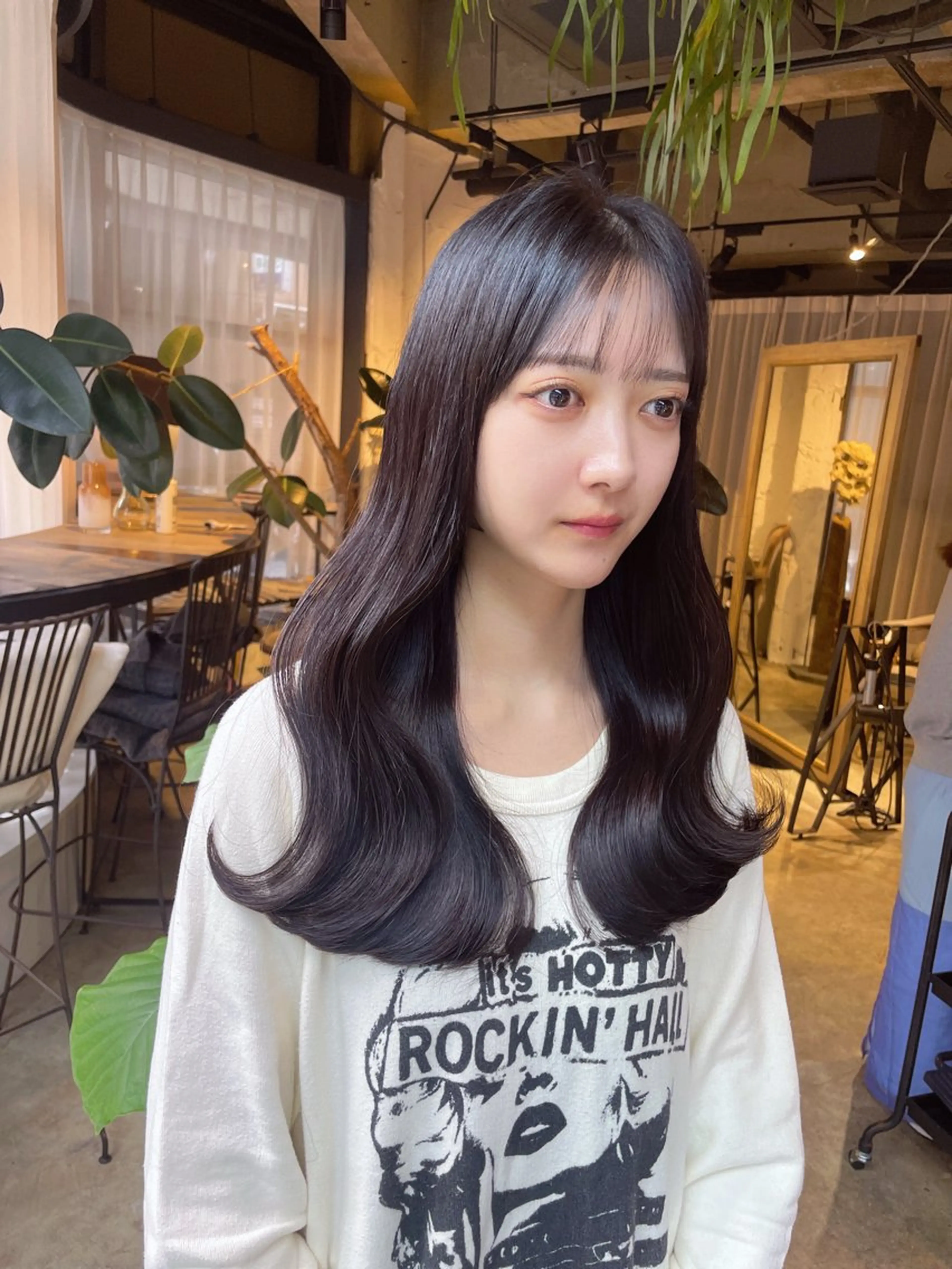 ロング カット ヘアカラー トリートメント 遠藤 眞実のヘアスタイル