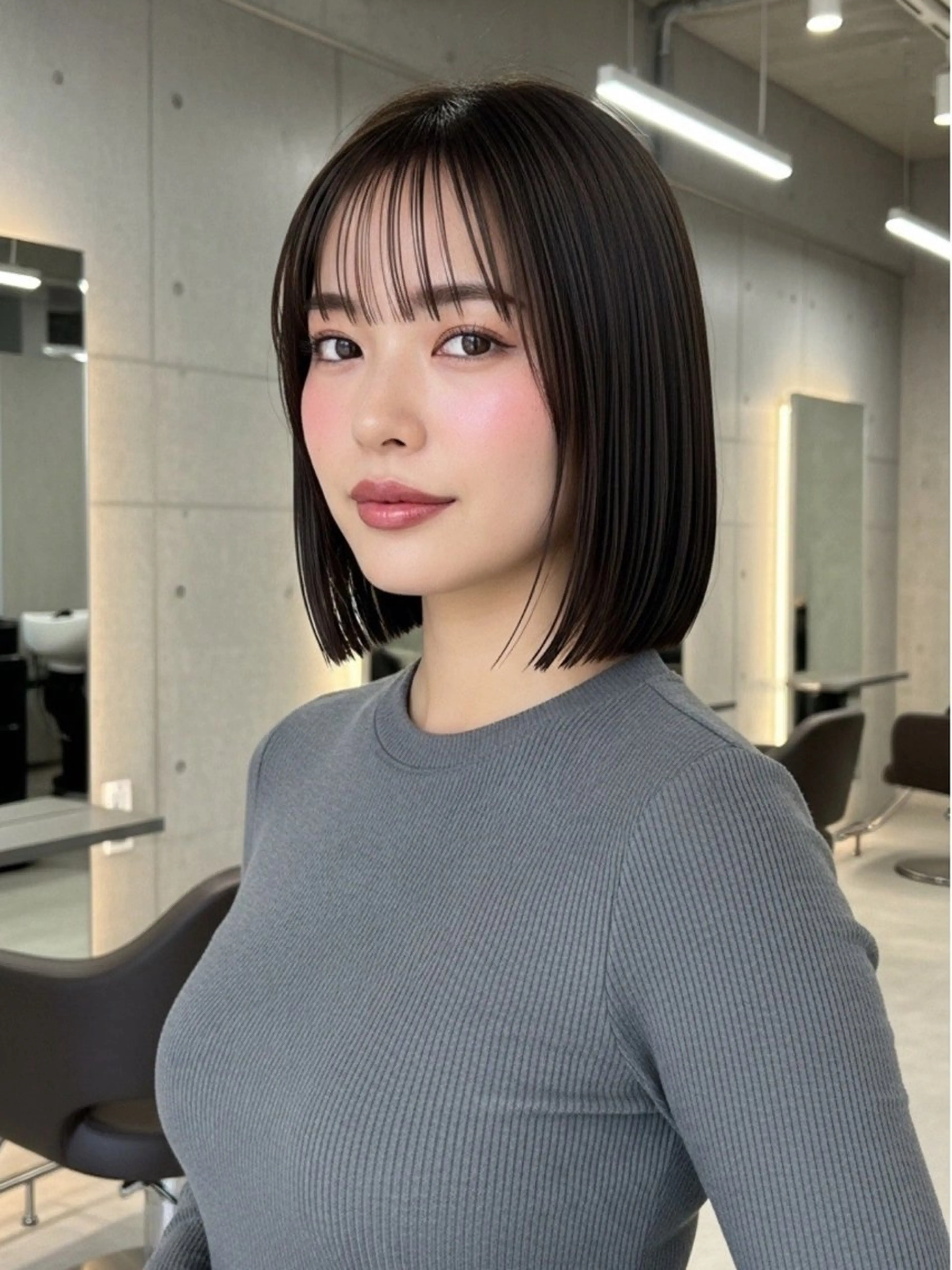 ミディアム 似合わせボブ✖️ 韓国レイヤー✨小関のヘアスタイル