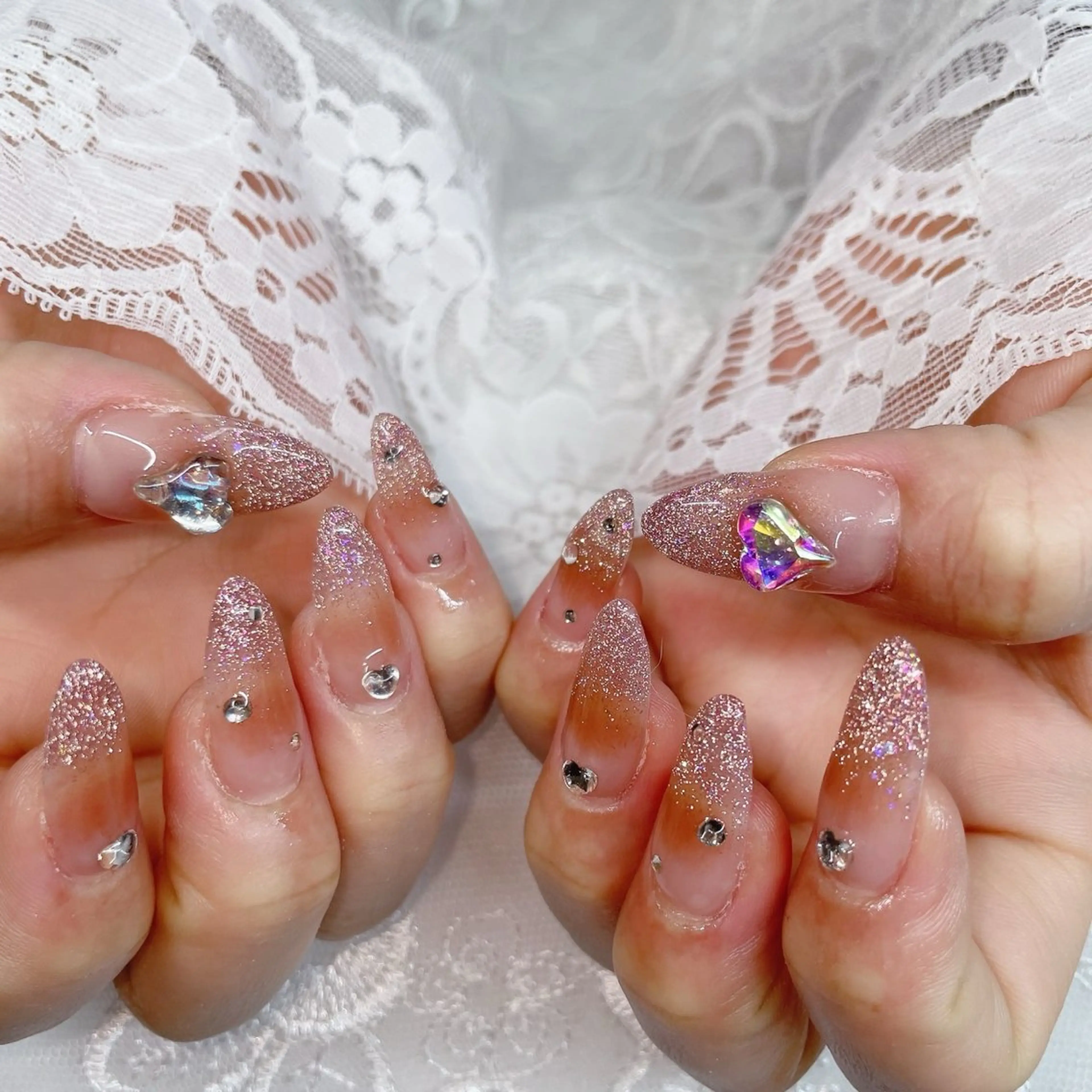 ロング ハンドネイル ハンドケア 💜MIYA nail川崎店のネイルデザイン
