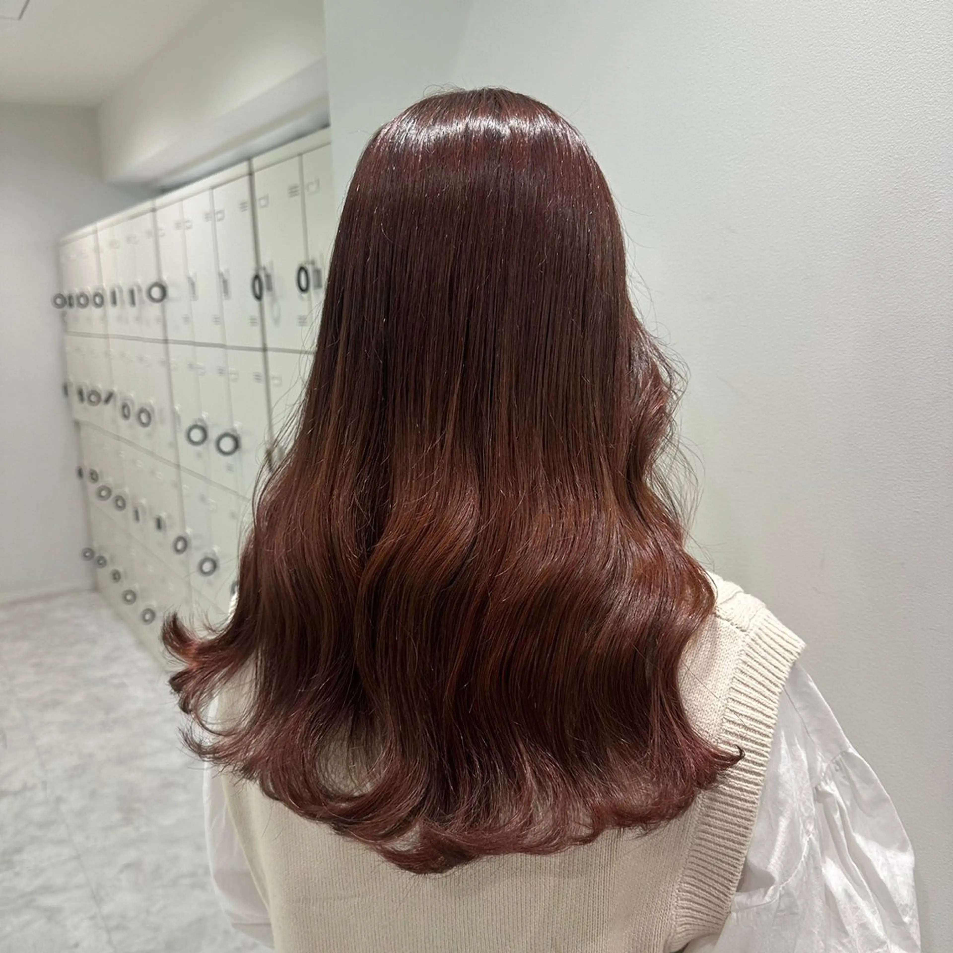 セミロング カラー ヘアカラー トリートメント 韓国レイヤーカット /REIのヘアスタイル