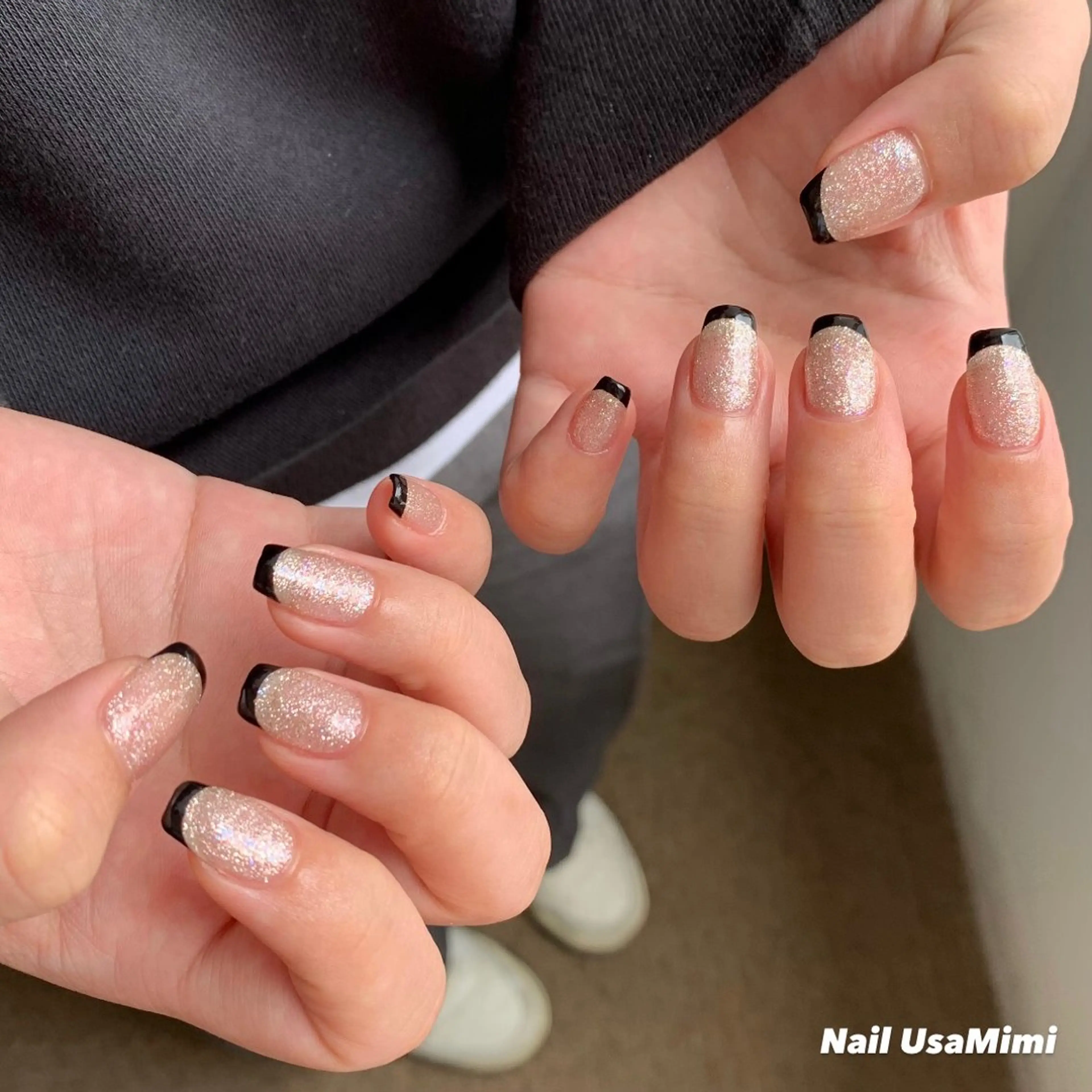 ネイル ジェルネイル マグネットネイル 持ち込み ワンカラーネイル パラジェル 本町ネイルNail UsaMimiのネイルデザイン