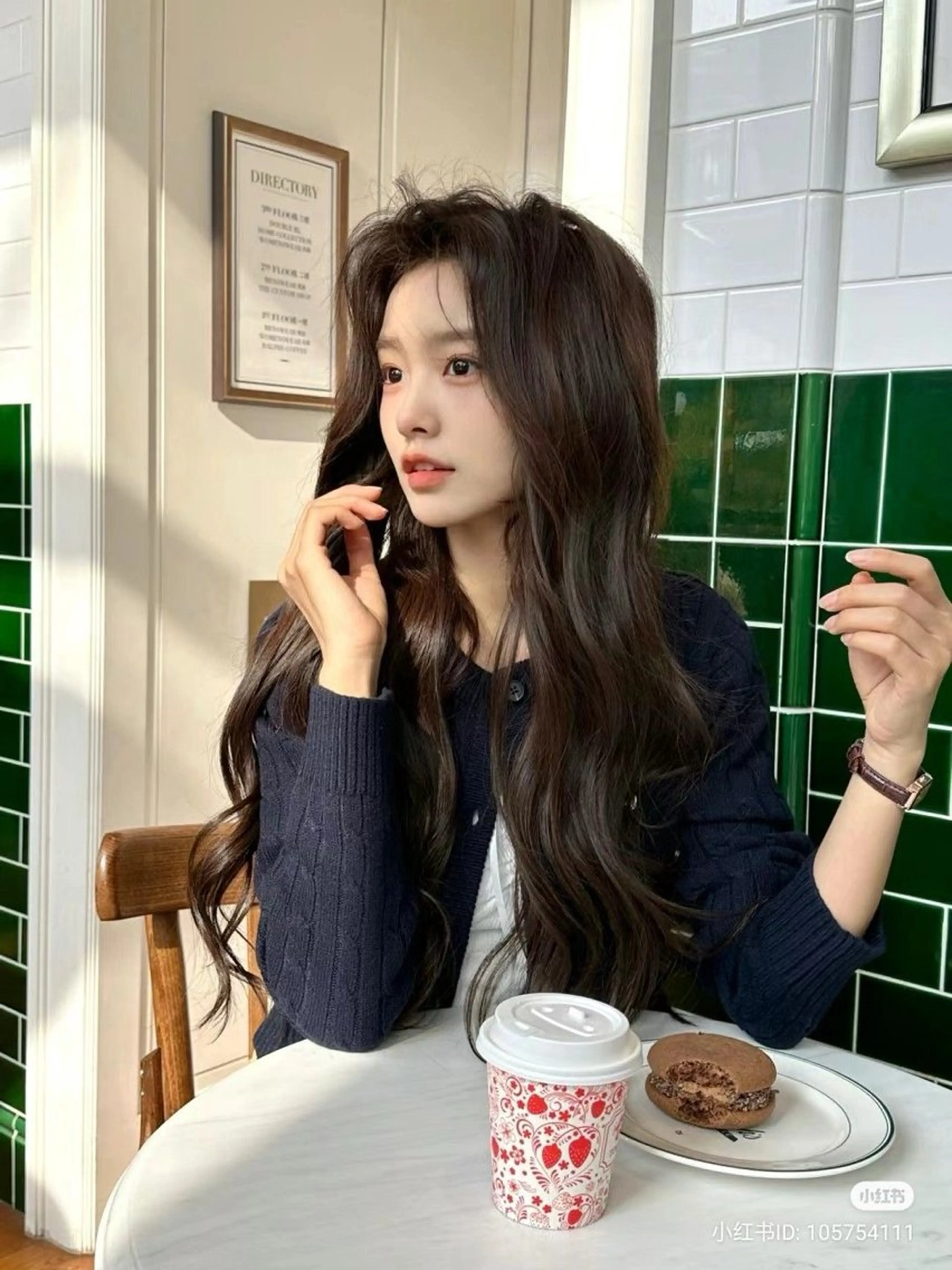 ロング カラー カット ヘアカラー 韓国風暗髪ヘア🤍 🫧MIREIのヘアスタイル