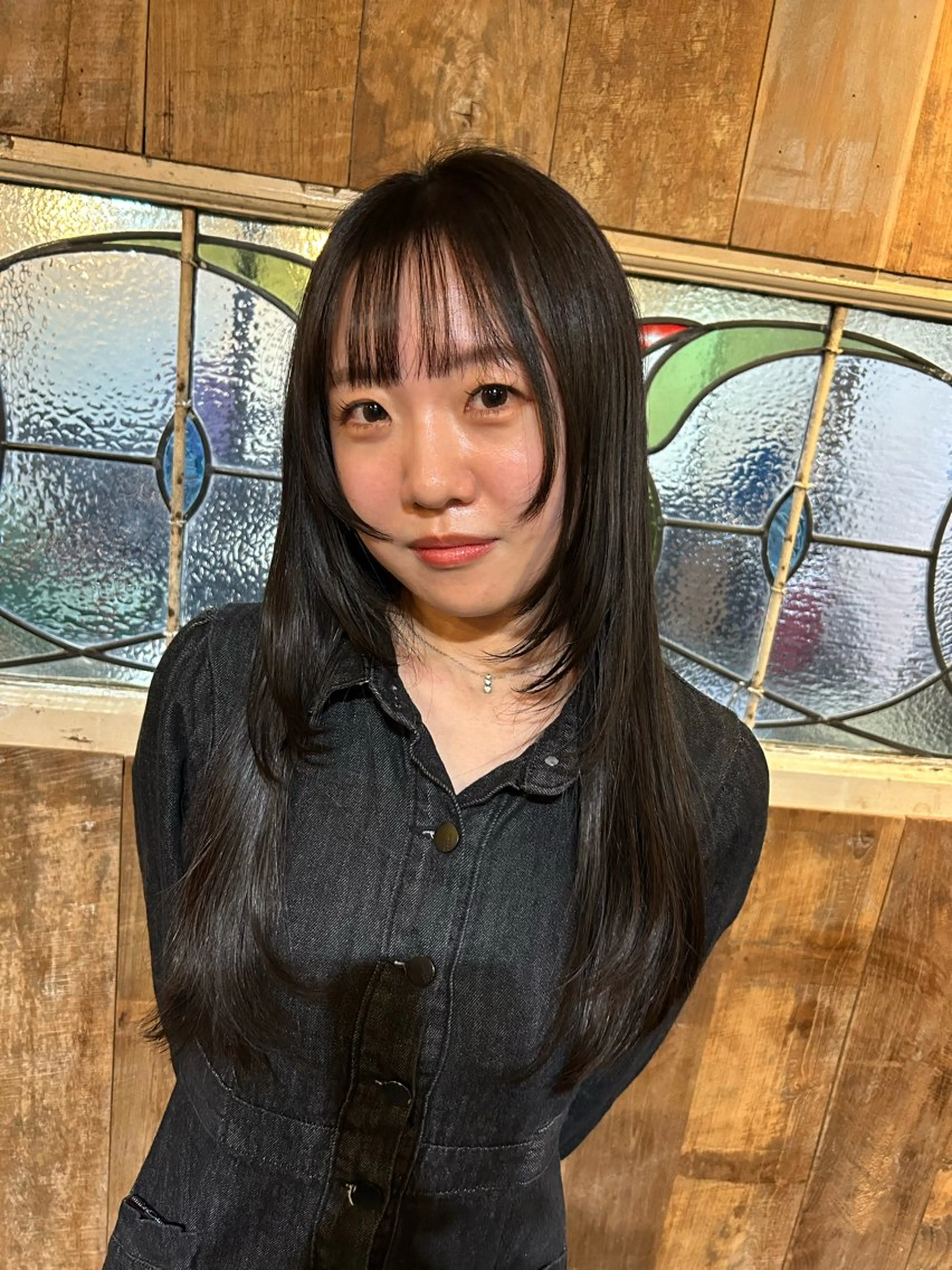 ロング 顔まわりレイヤー 顔周りカット レイヤーカット カット ヘアカラー L STUDIO所属・ハイトーン/ブリーチ 🧁soraのヘアスタイル