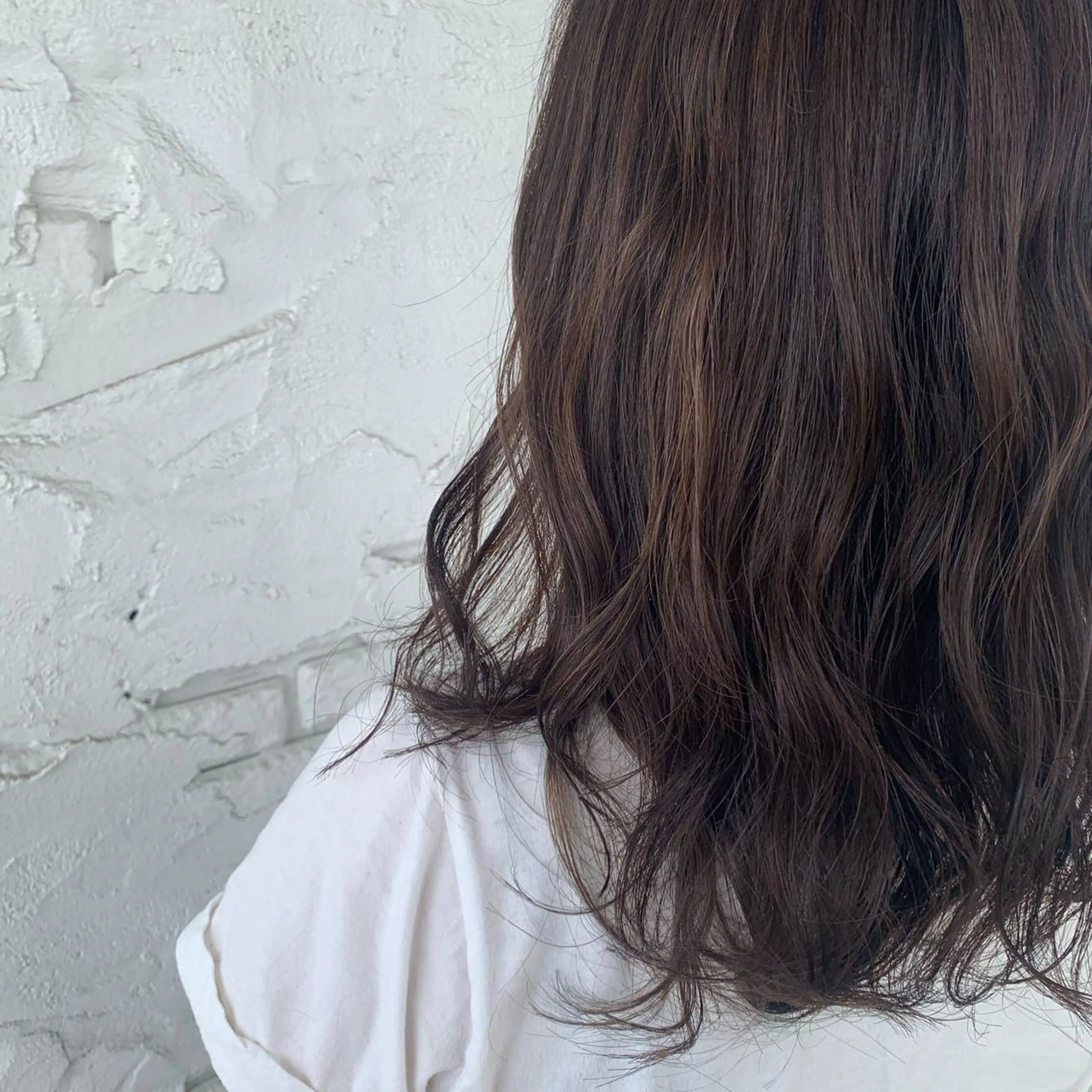 ミディアム カラー カット ヘアカラー トリートメント 【髪質改善】 夏目結以のヘアスタイル