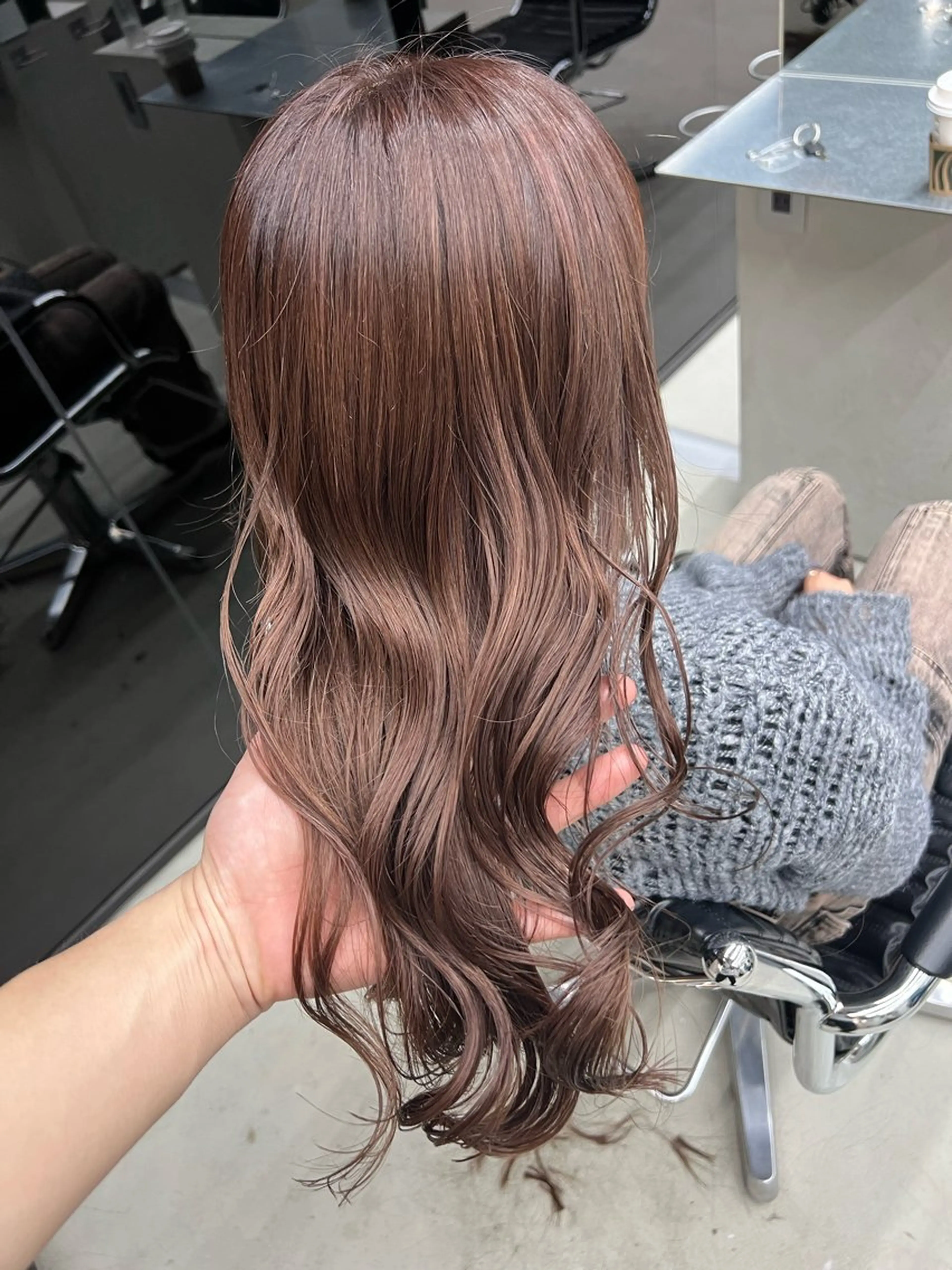 ミディアム カラー ブラウンカラー ショコラブラウン 吉沢遣人/レイヤー 艶カラー/パーマのヘアスタイル