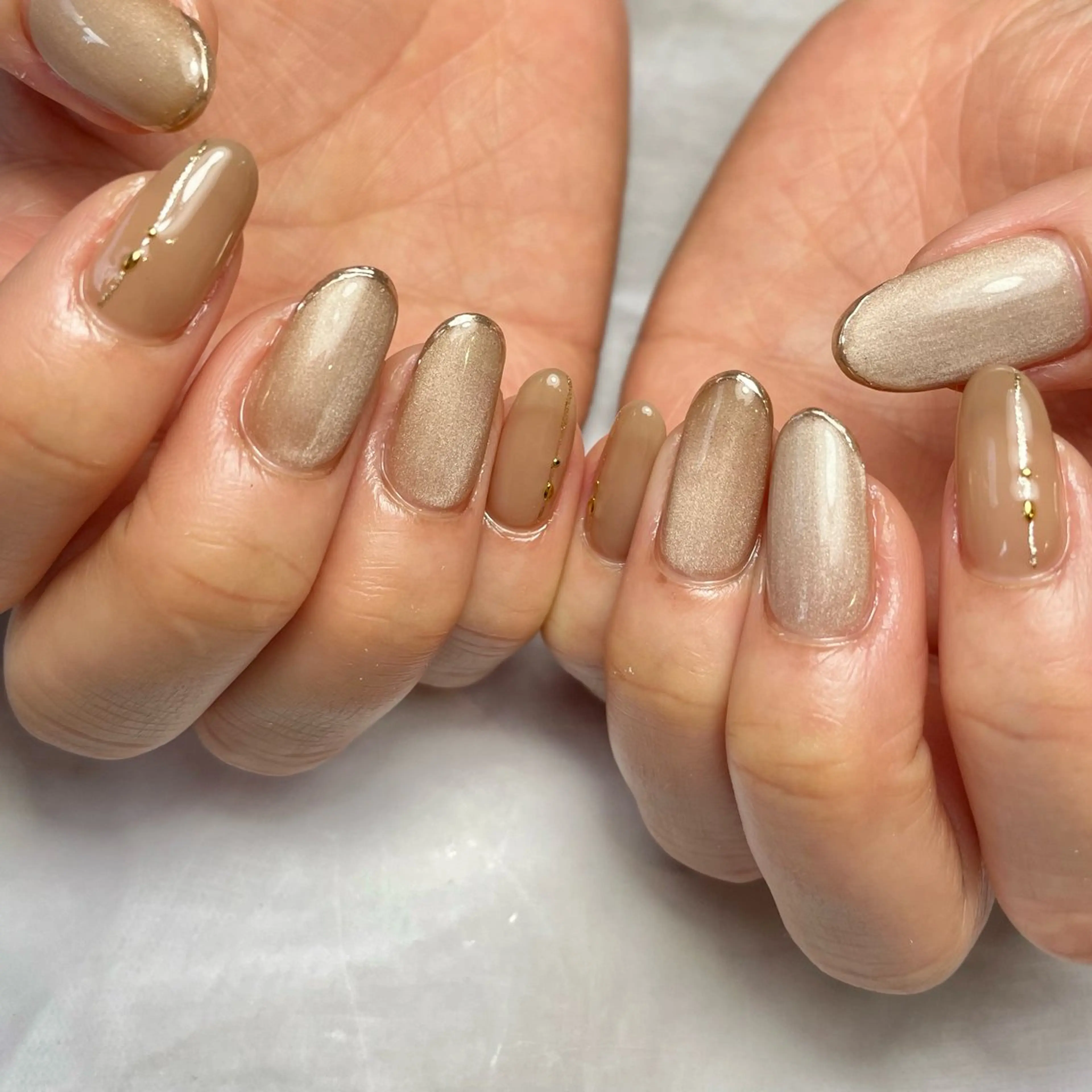 ネイル ミラーネイル シンプルネイル Reflection marikoのネイルデザイン