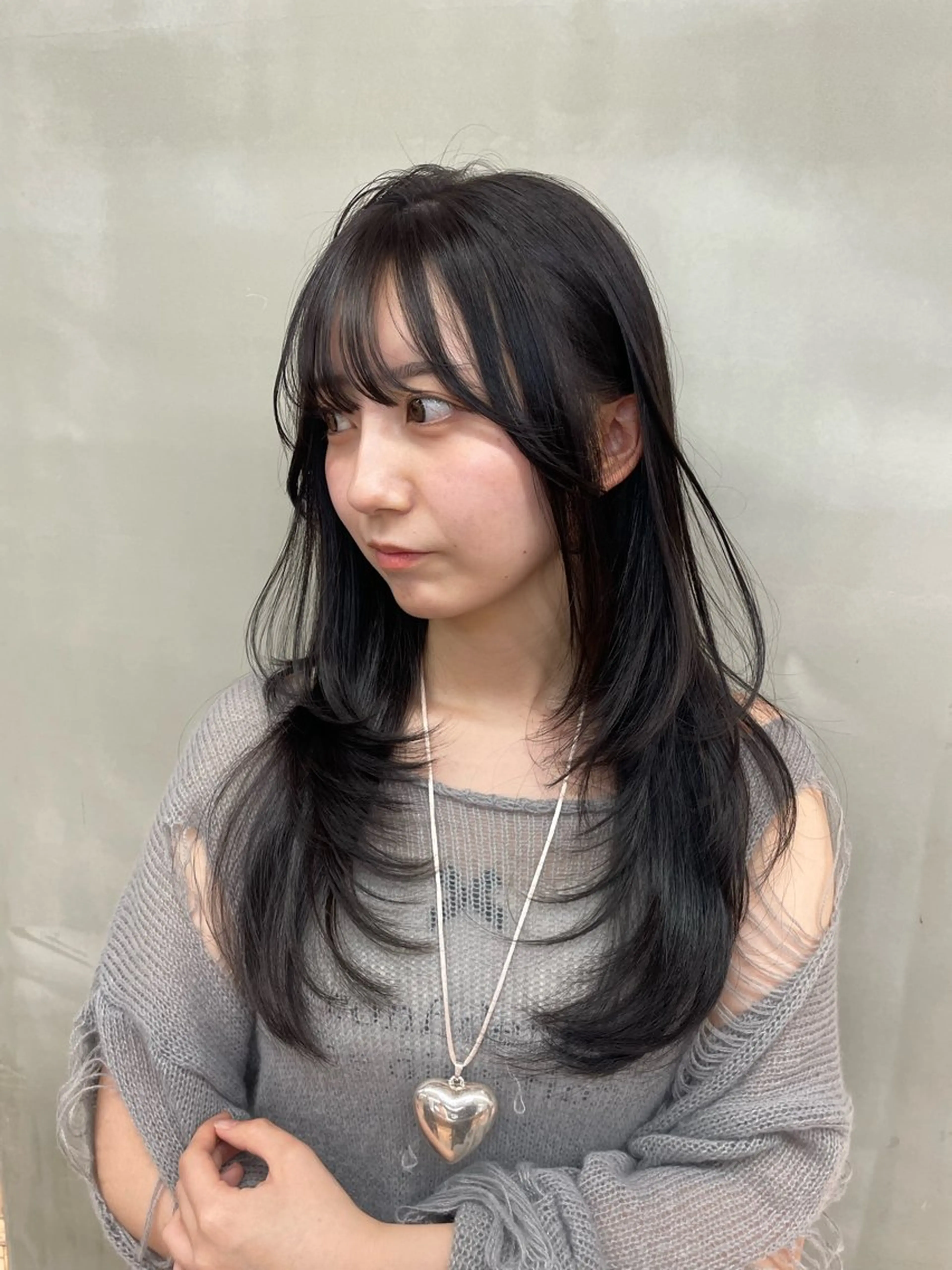 ロング ヘアカラー トリートメント ヘアセット 韓国ヘア/レイヤー Londエレンのヘアスタイル