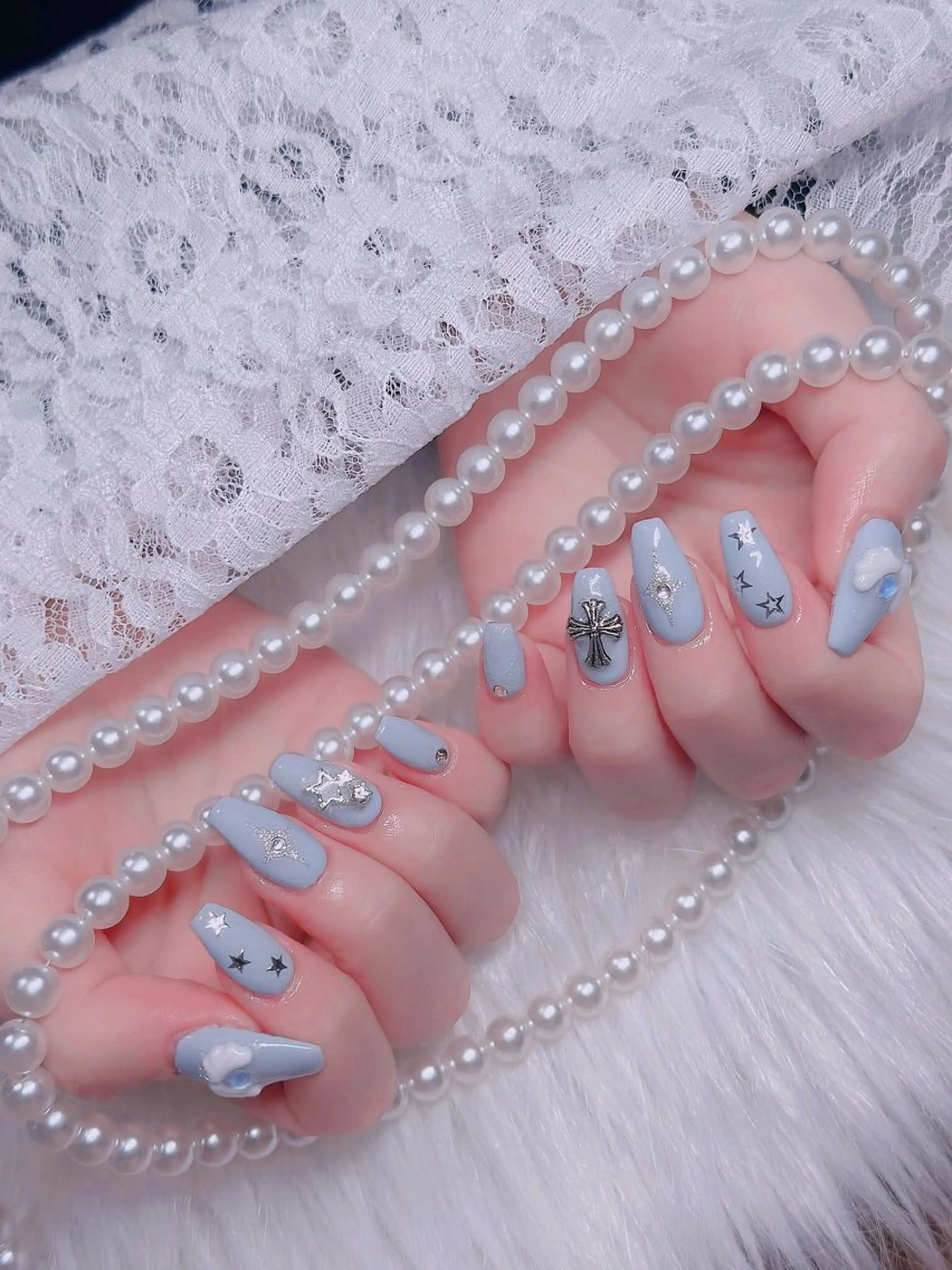 ネイル オーロラネイル フレンチネイル ジェルネイル ハロウィン 韓国ネイル ハンドネイル H.baby Nail Salonのネイルデザイン