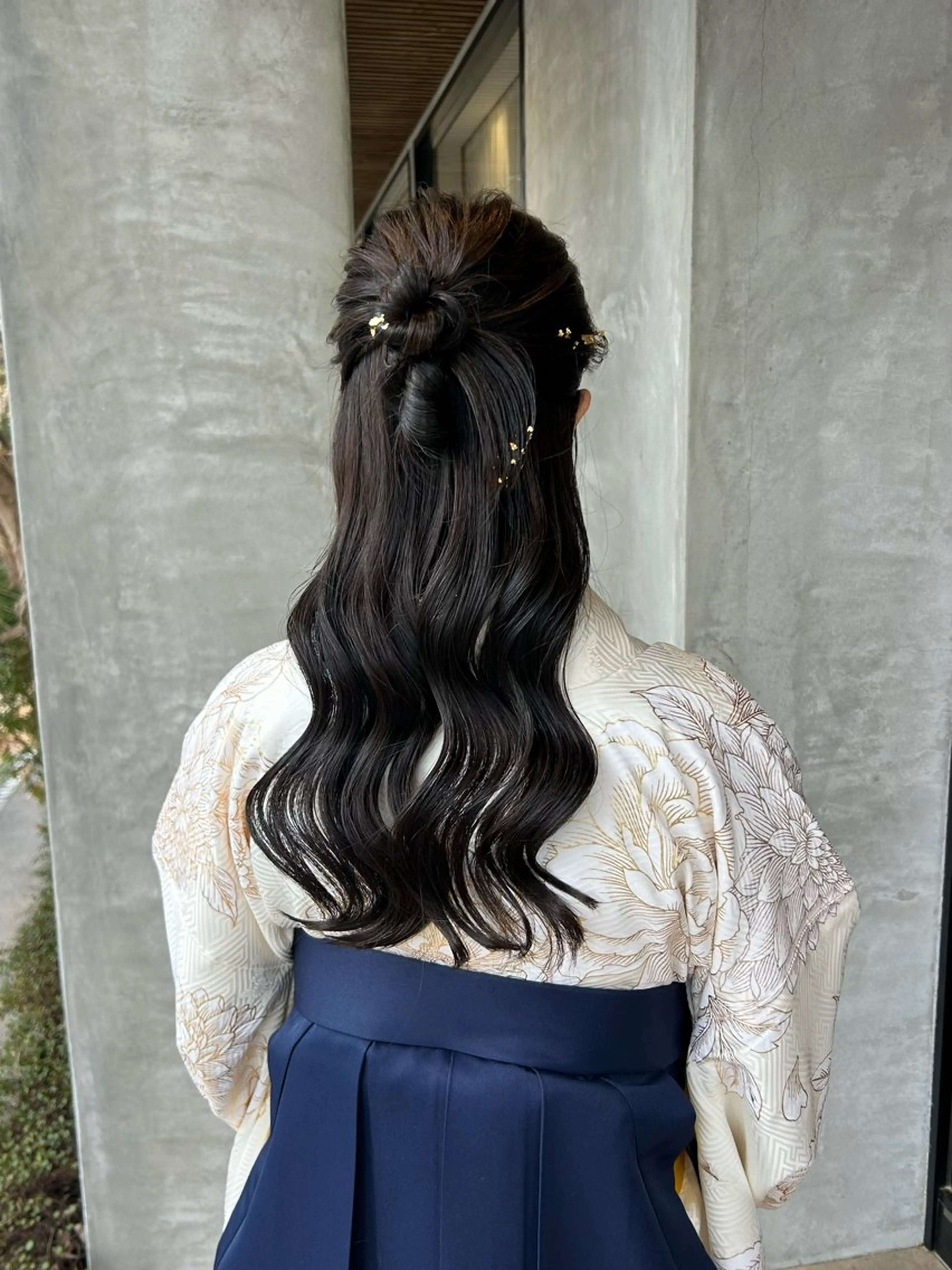 ロング ヘアアレンジ ハーフアップ ヘアセット lapis / soraのヘアスタイル