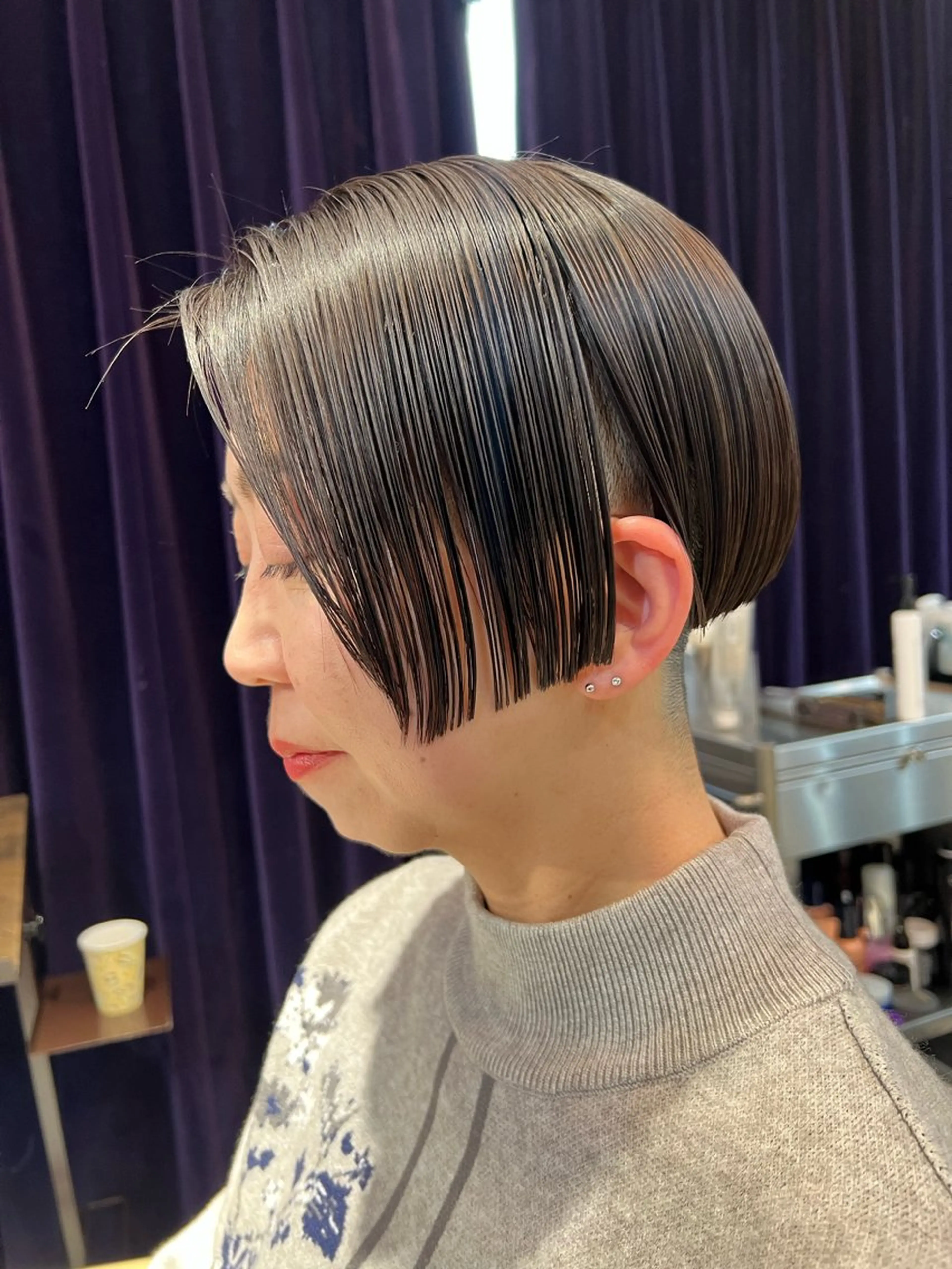 ショート 紙屋町ショート /ボブ　パーマ河内蓮のヘアスタイル