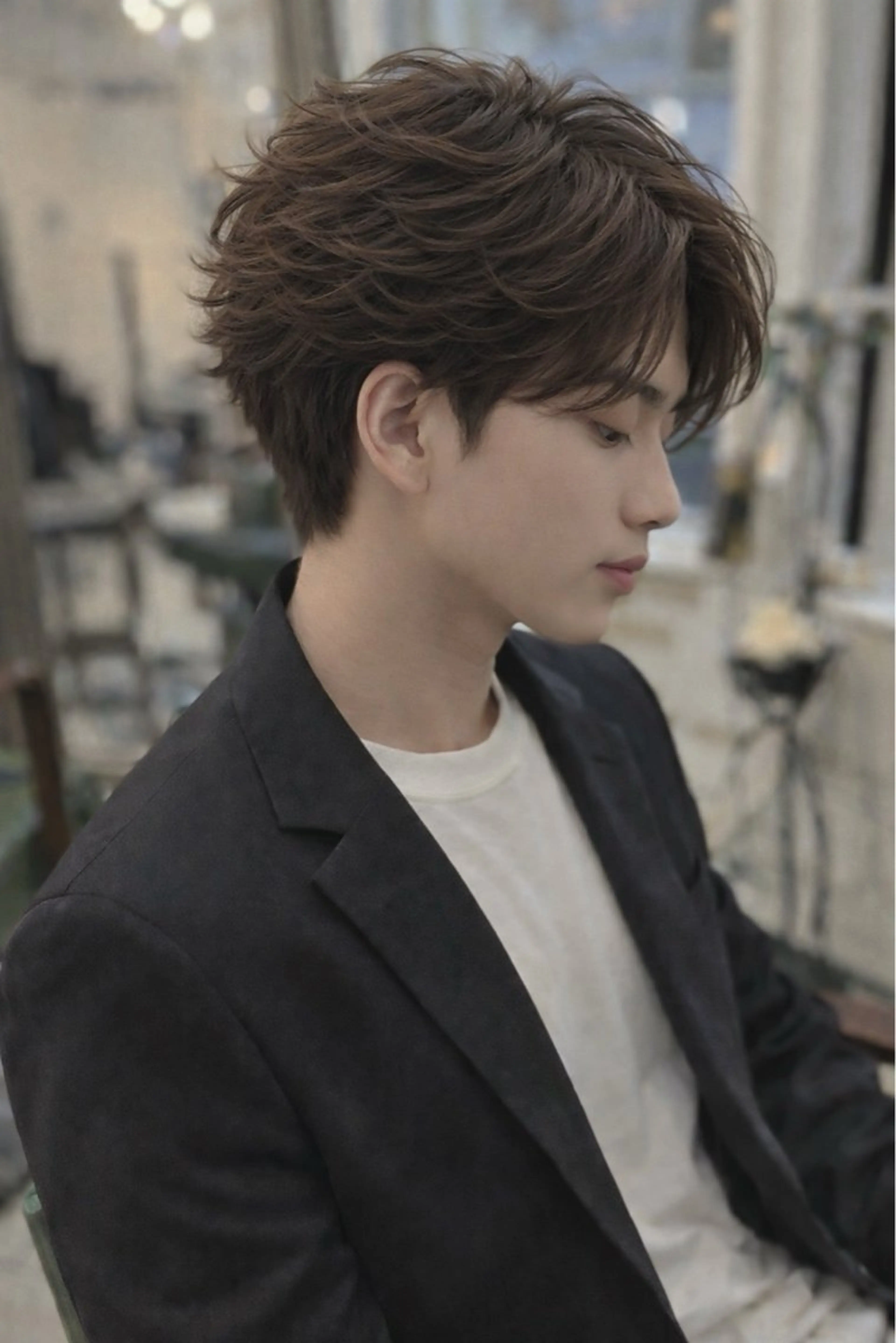 カット＋フェザーパーマの写真