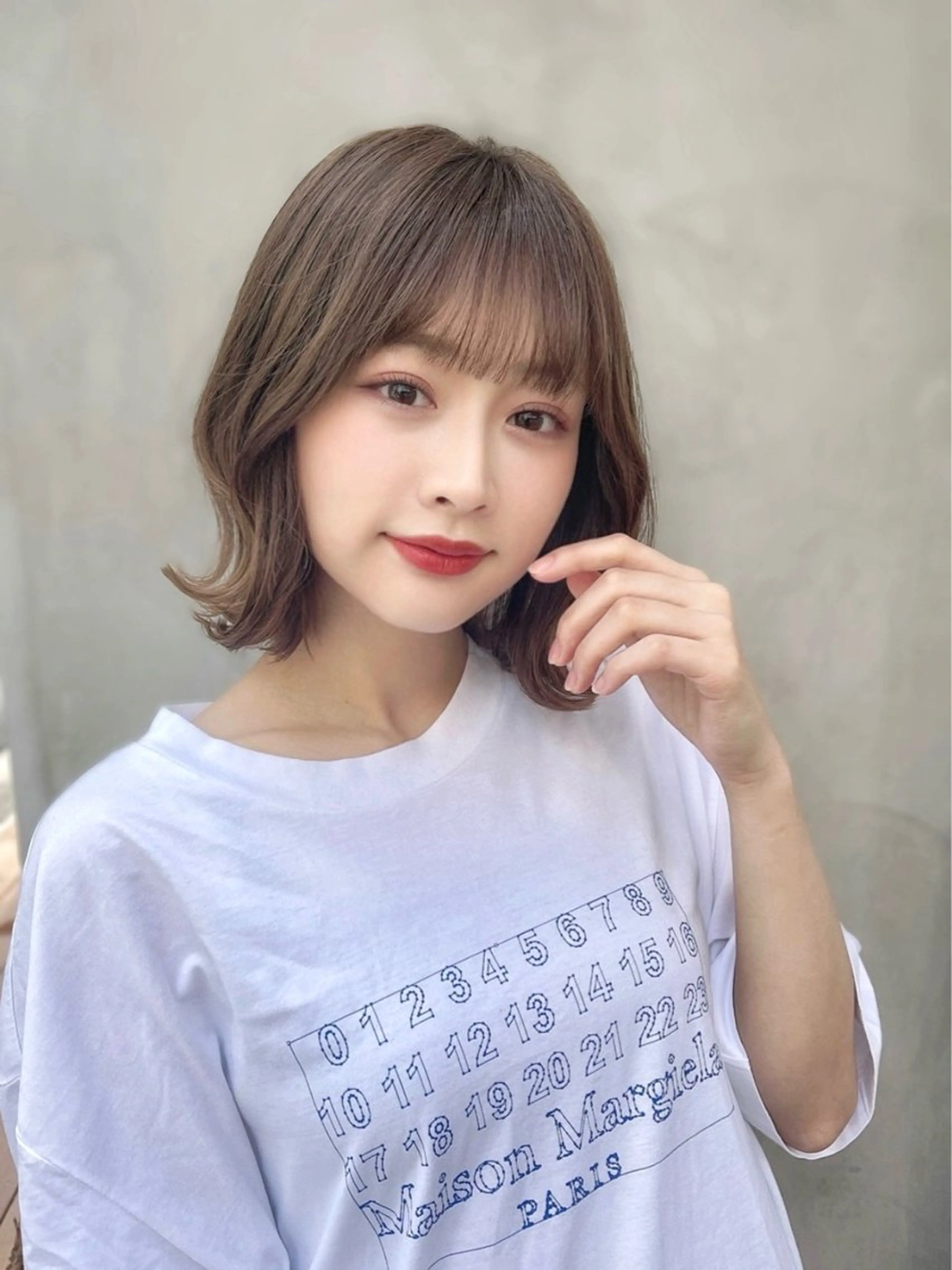 ミディアム ボブ くびれヘア カット ヘアカラー トリートメント 似合わせヘア/ボブ/ ミディアム/Takaのヘアスタイル