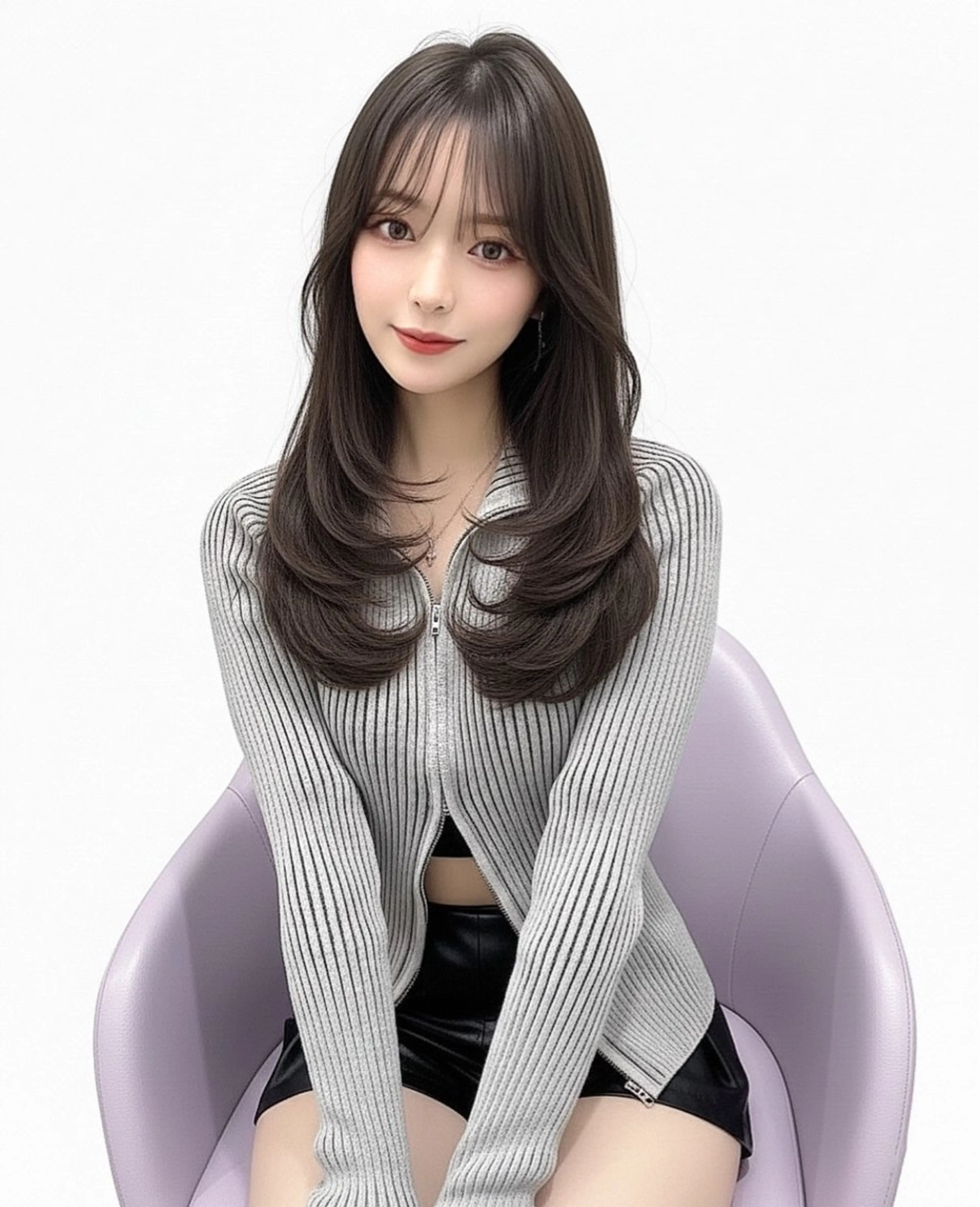 ミディアム カラー カット ヘアカラー トリートメント 韓国ヘア/髪質改善 TAKAHIROのヘアスタイル