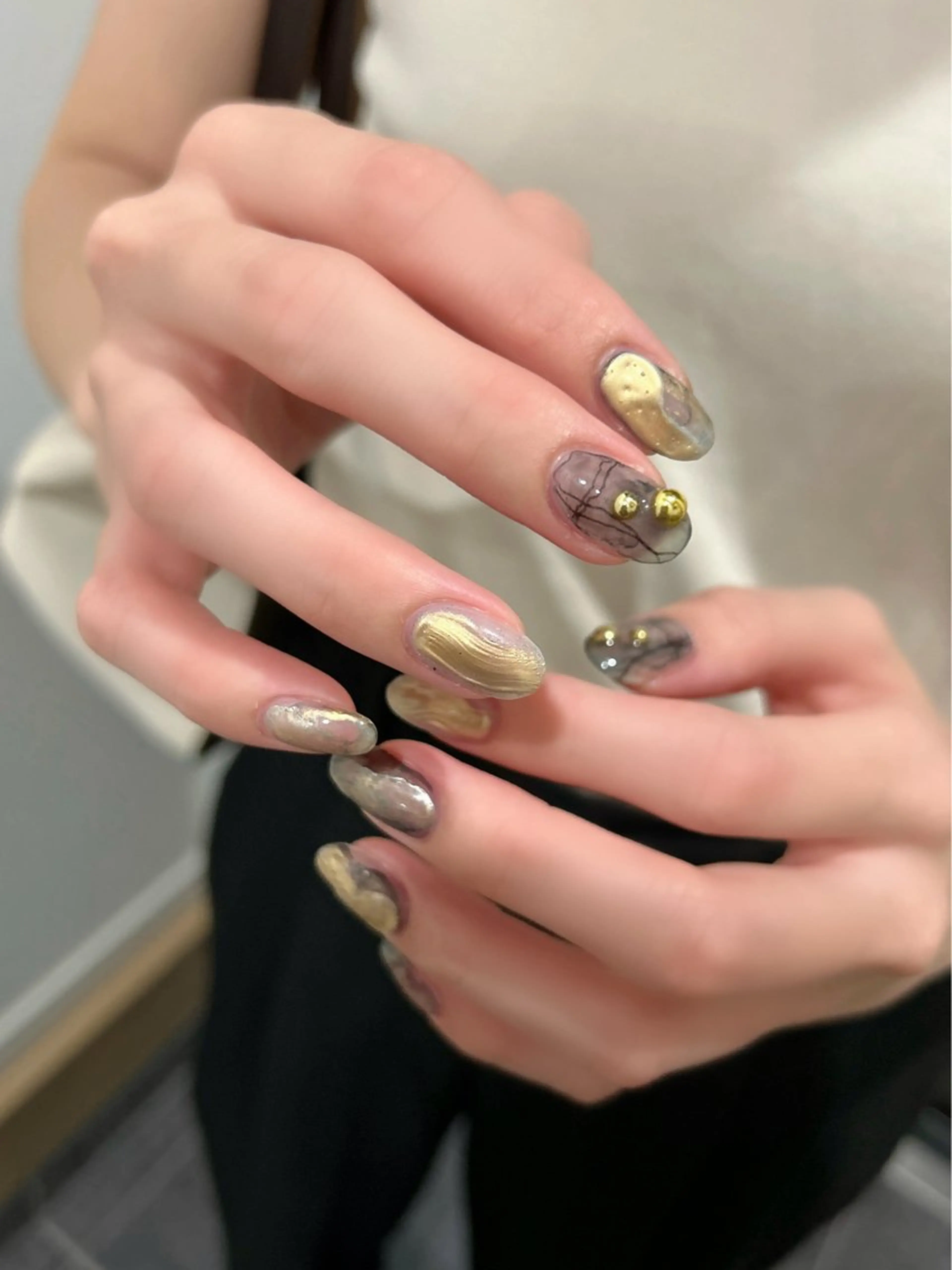 ネイル アートネイル ニュアンスネイル ハンドネイル hali’a nailのネイルデザイン