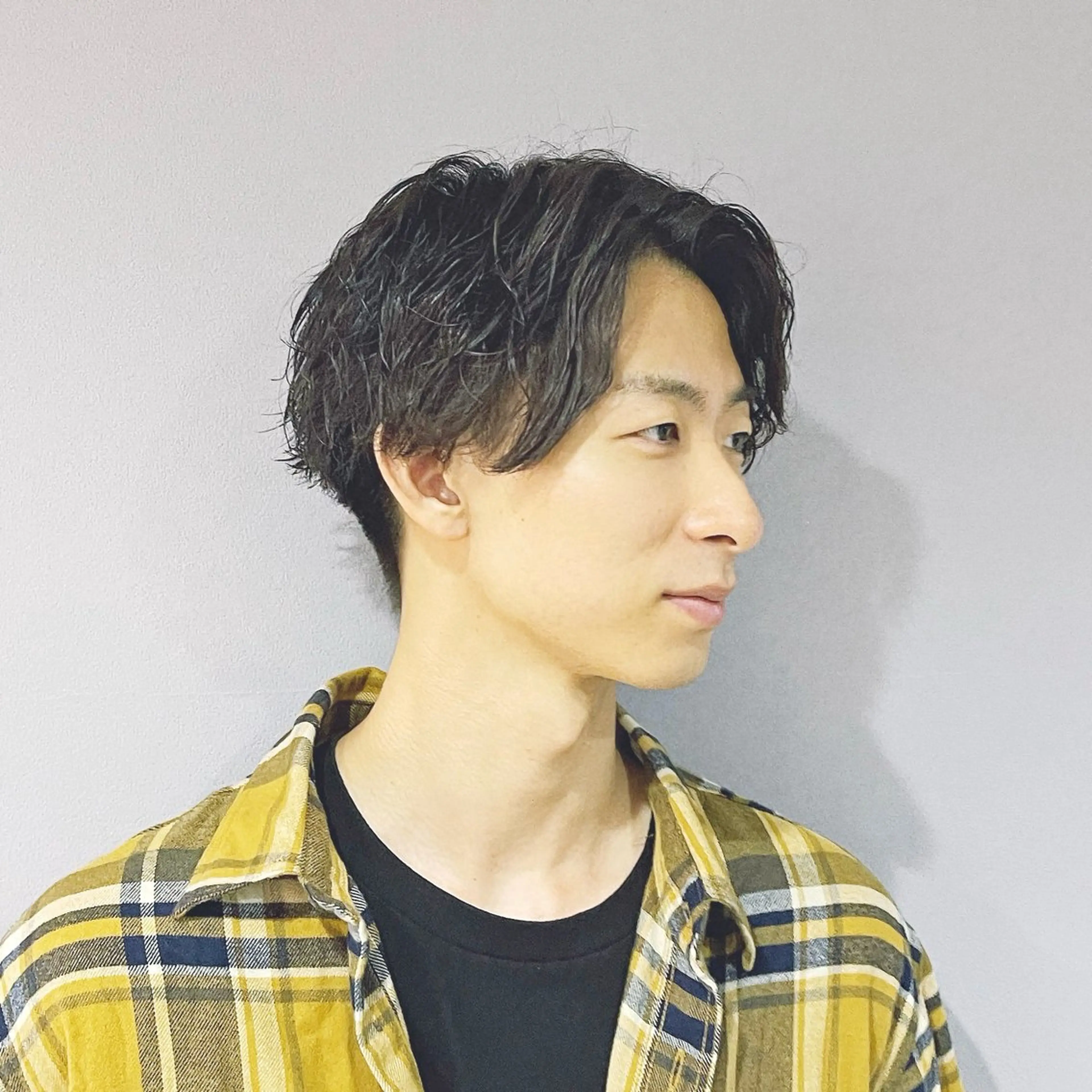 メンズ センターパート メンズパーマ カット EXCIA 西梅田店【エクシア】所属・EXCIA 西梅田のヘアスタイル