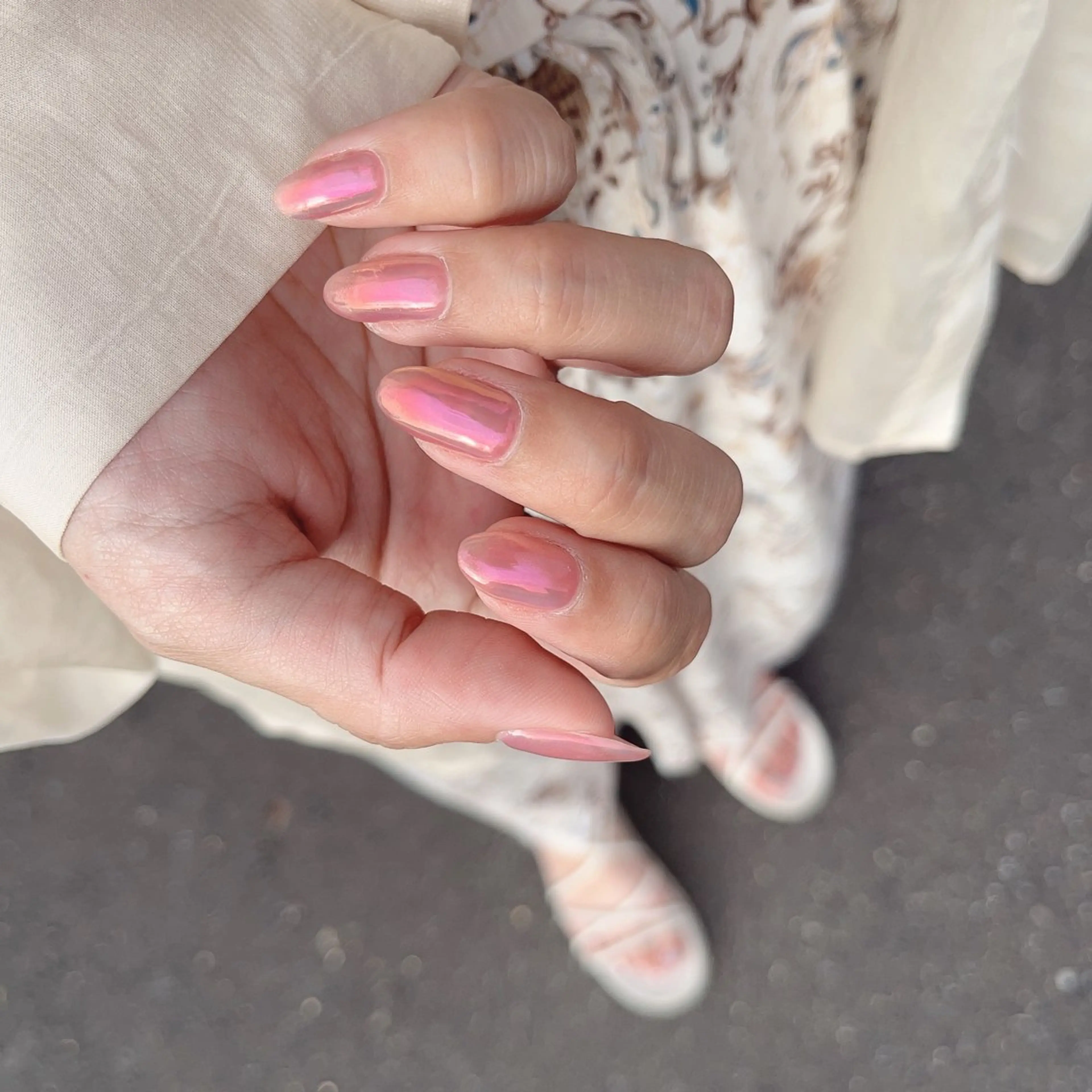 ネイル 氷ネイル・うるうるネイル ピンク Manami Kのネイルデザイン