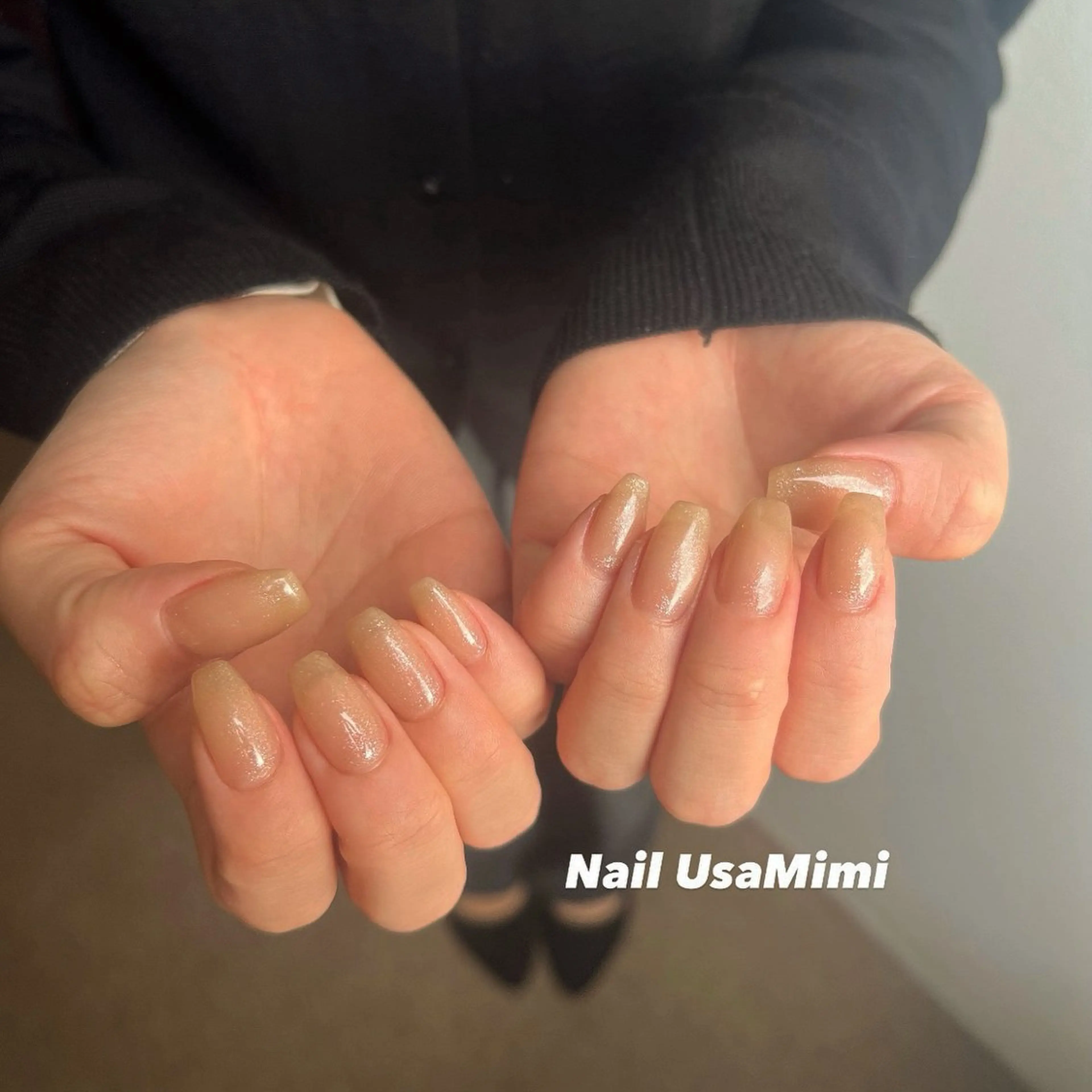 ネイル ジェルネイル ラメ(グリッター) マグネットネイル 持ち込み ワンカラーネイル ハンドネイル 本町NailUsa Mimi RIKOのネイルデザイン