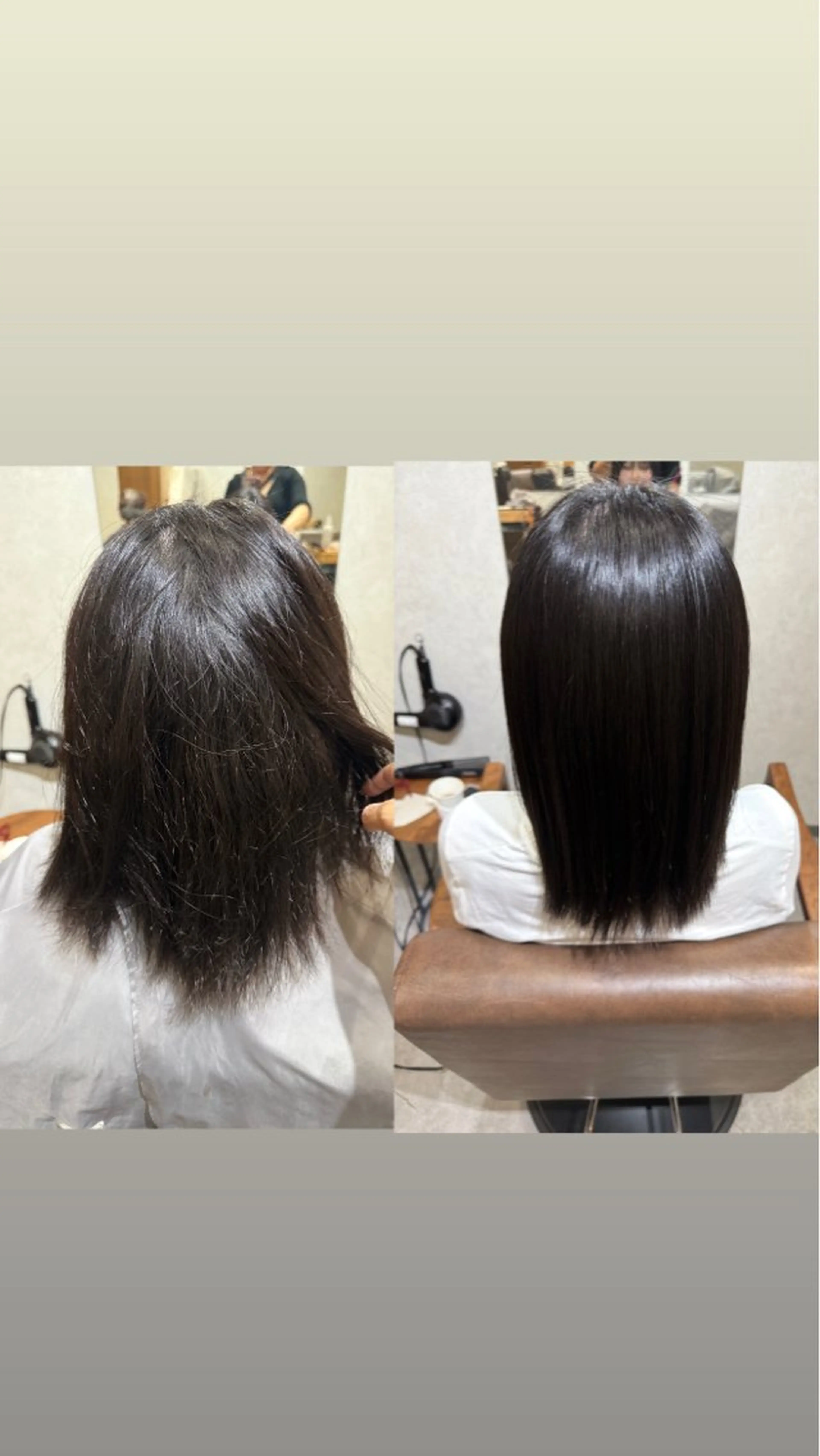 ミディアム カット 縮毛矯正 トリートメント Bish Yanaのヘアスタイル