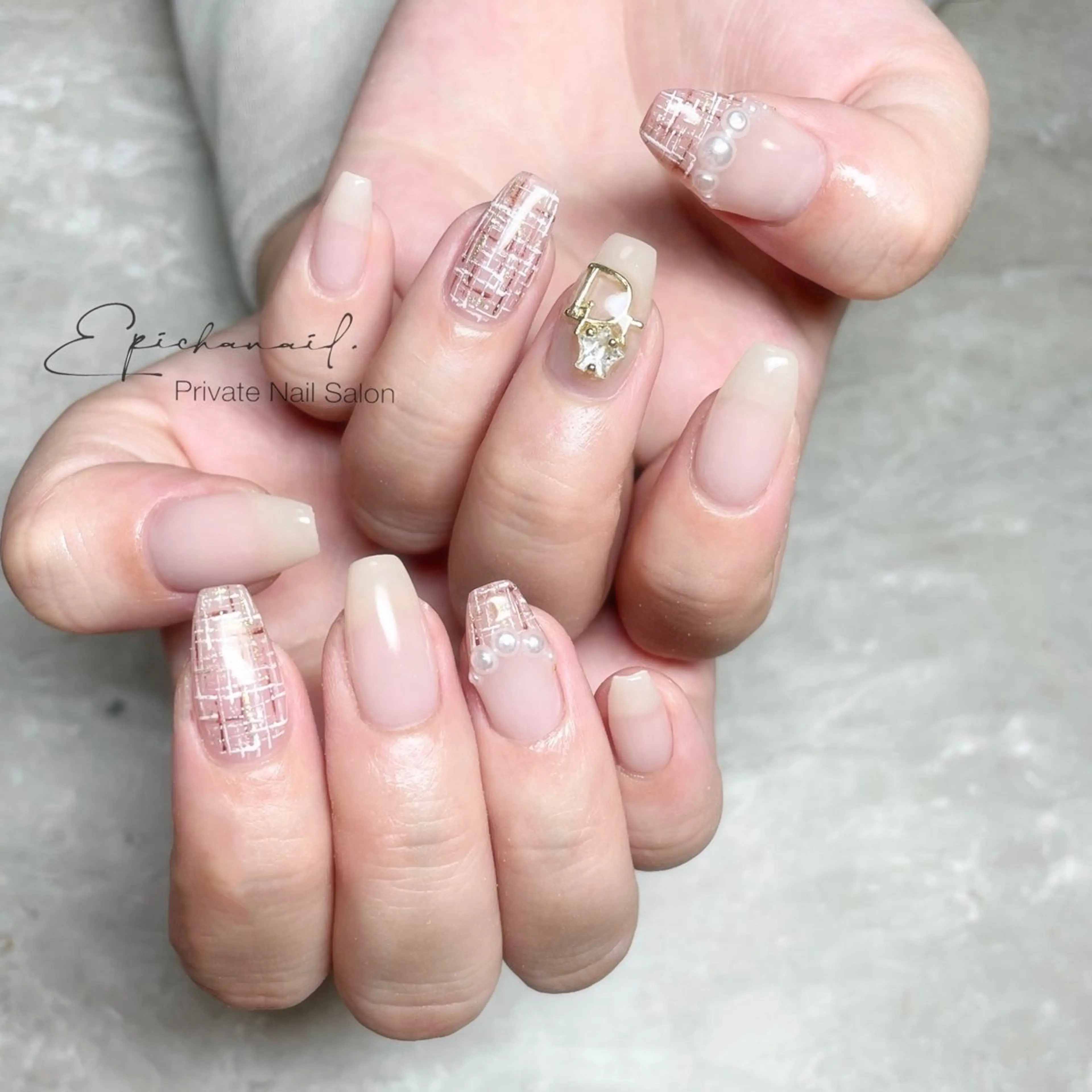 ネイル ツイードネイル EPICHA NAILのネイルデザイン
