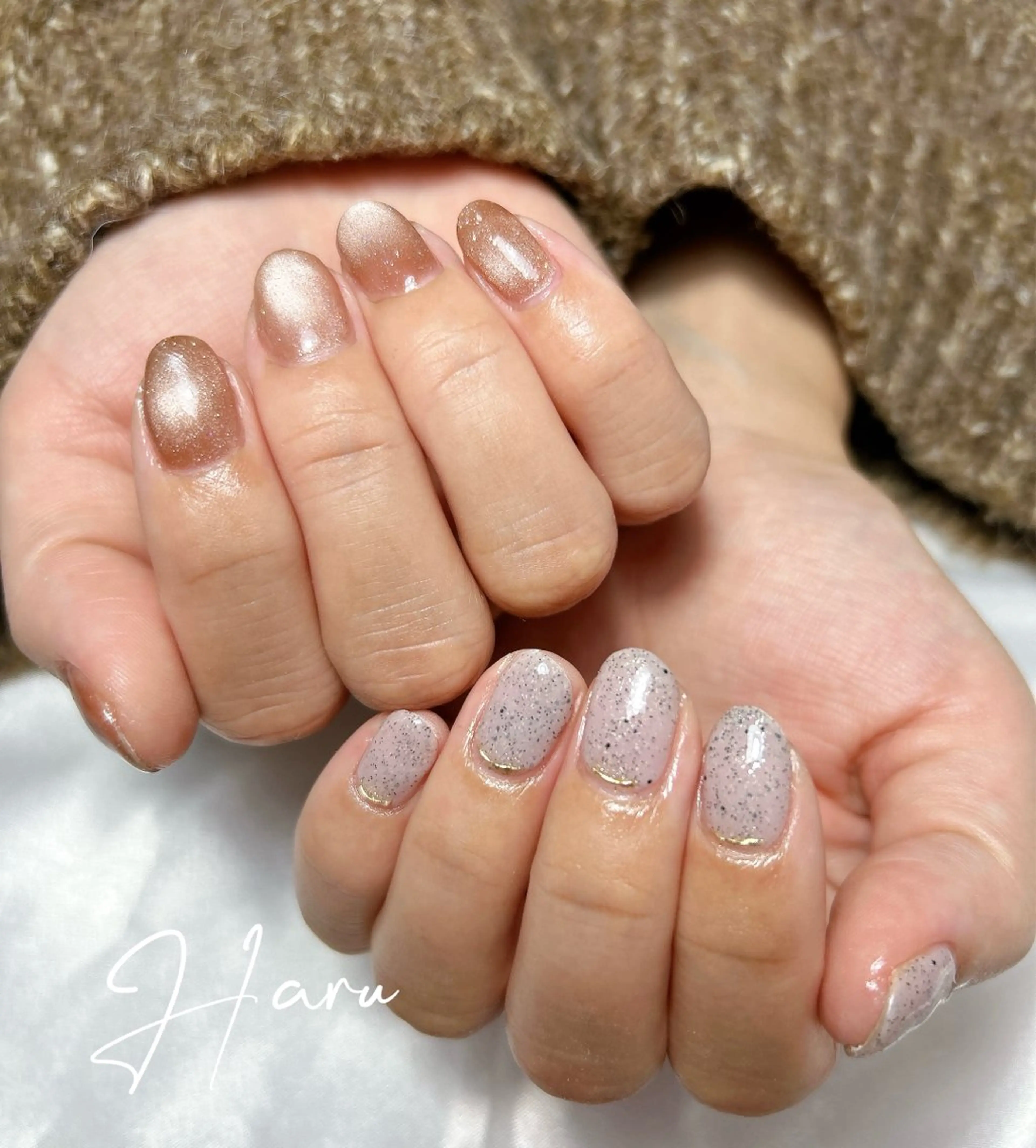 ネイル ジェルネイル マグネットネイル Haru .mのネイルデザイン