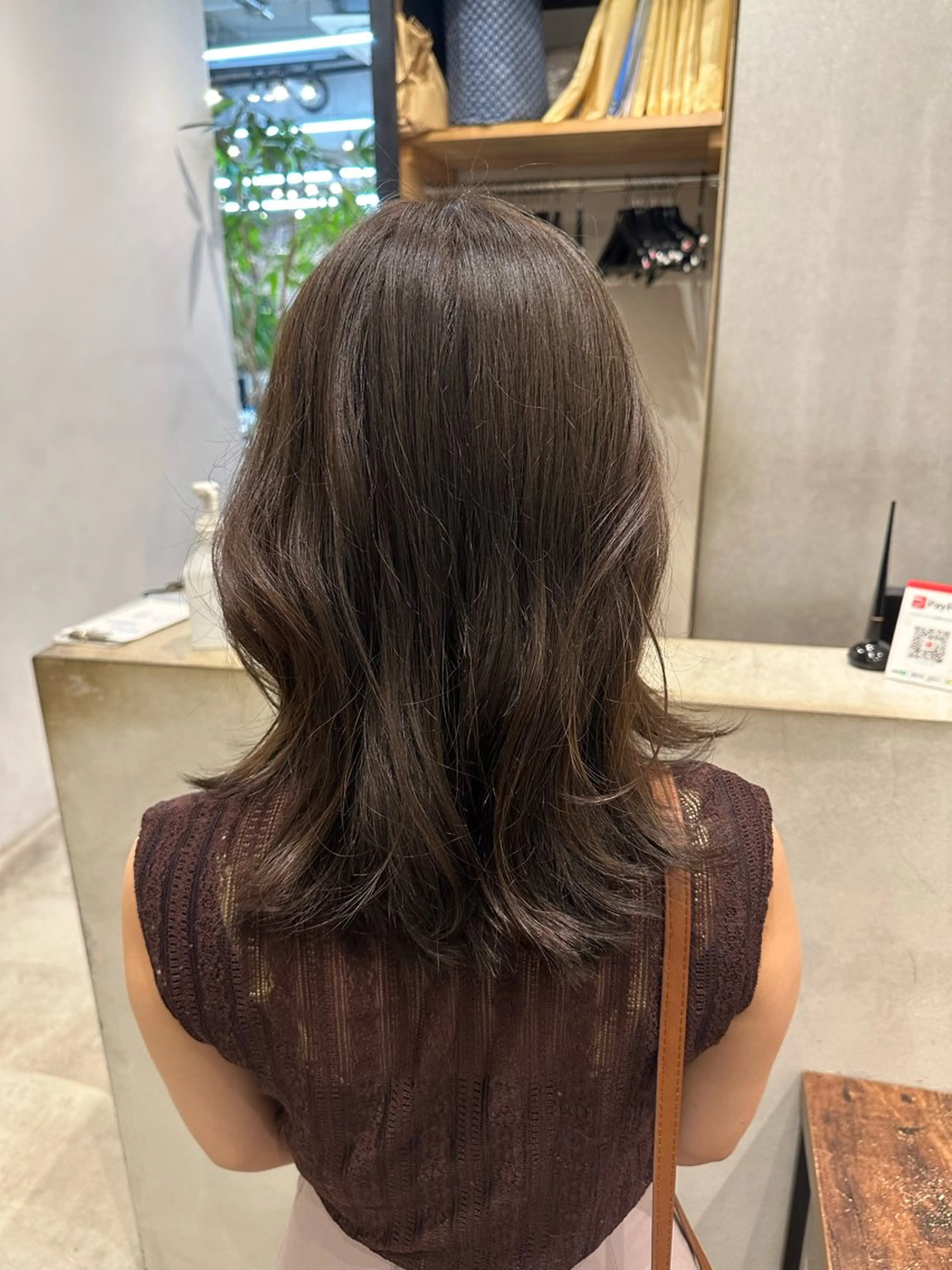 ミディアム カラー グレージュ オリーブグレージュ オリーブグレー オレンジ トリートメント 川口開世 cutのヘアスタイル