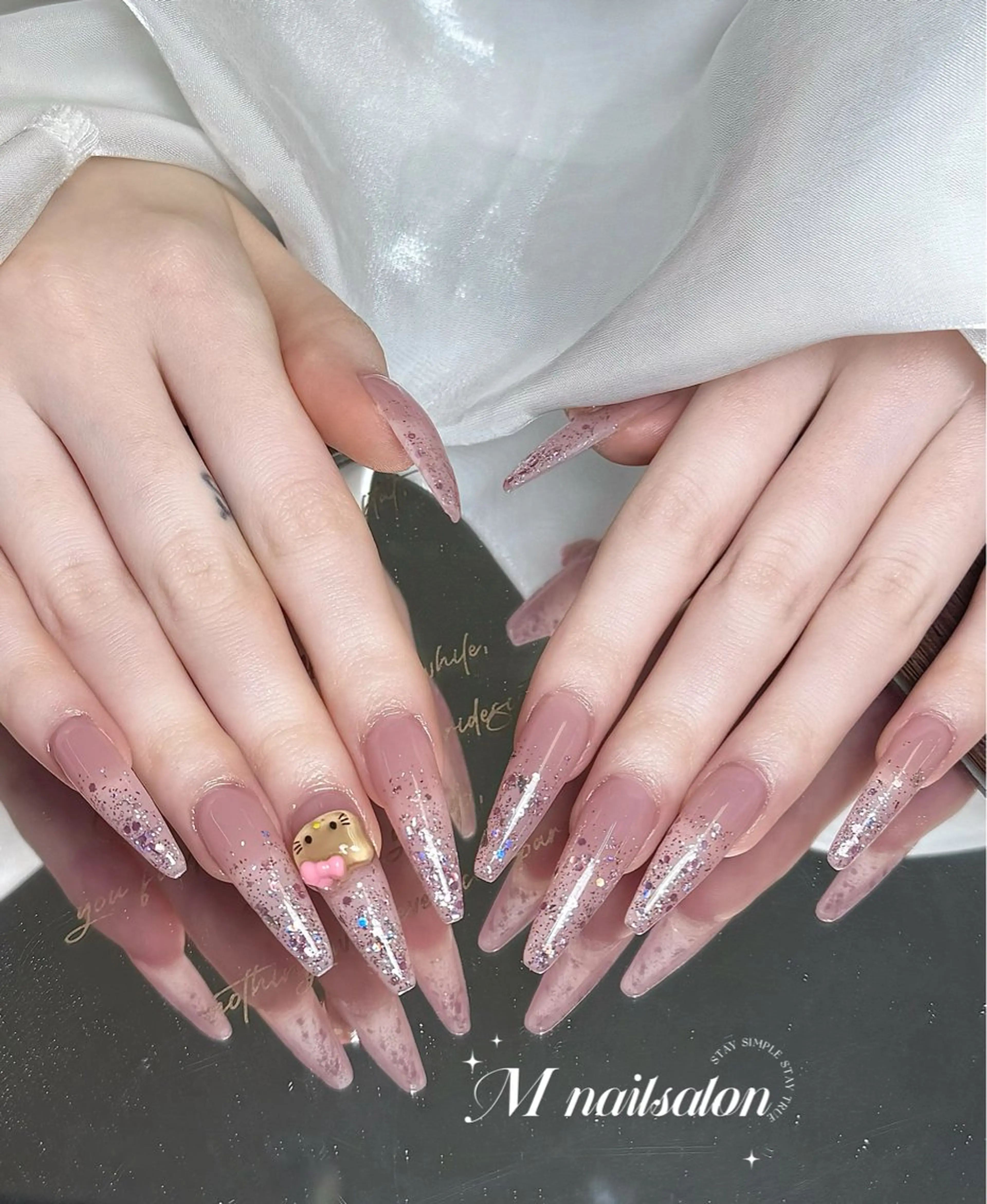 ネイル ハンドネイル M🌷nail 長さだし専門店のネイルデザイン