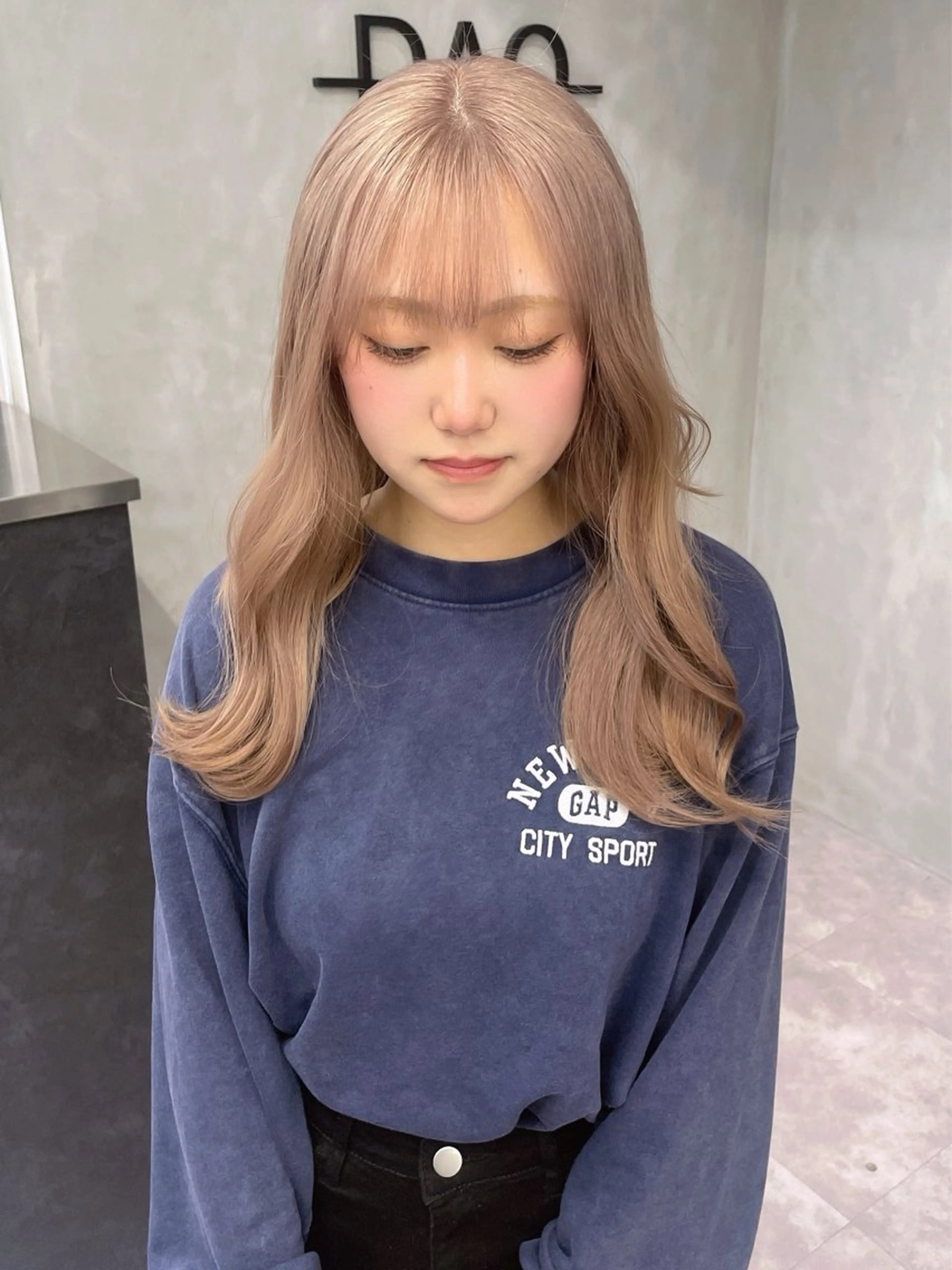 ミディアム カラー ブリーチ ヘアカラー 心斎橋/ハイトーン/ airi⠀のヘアスタイル