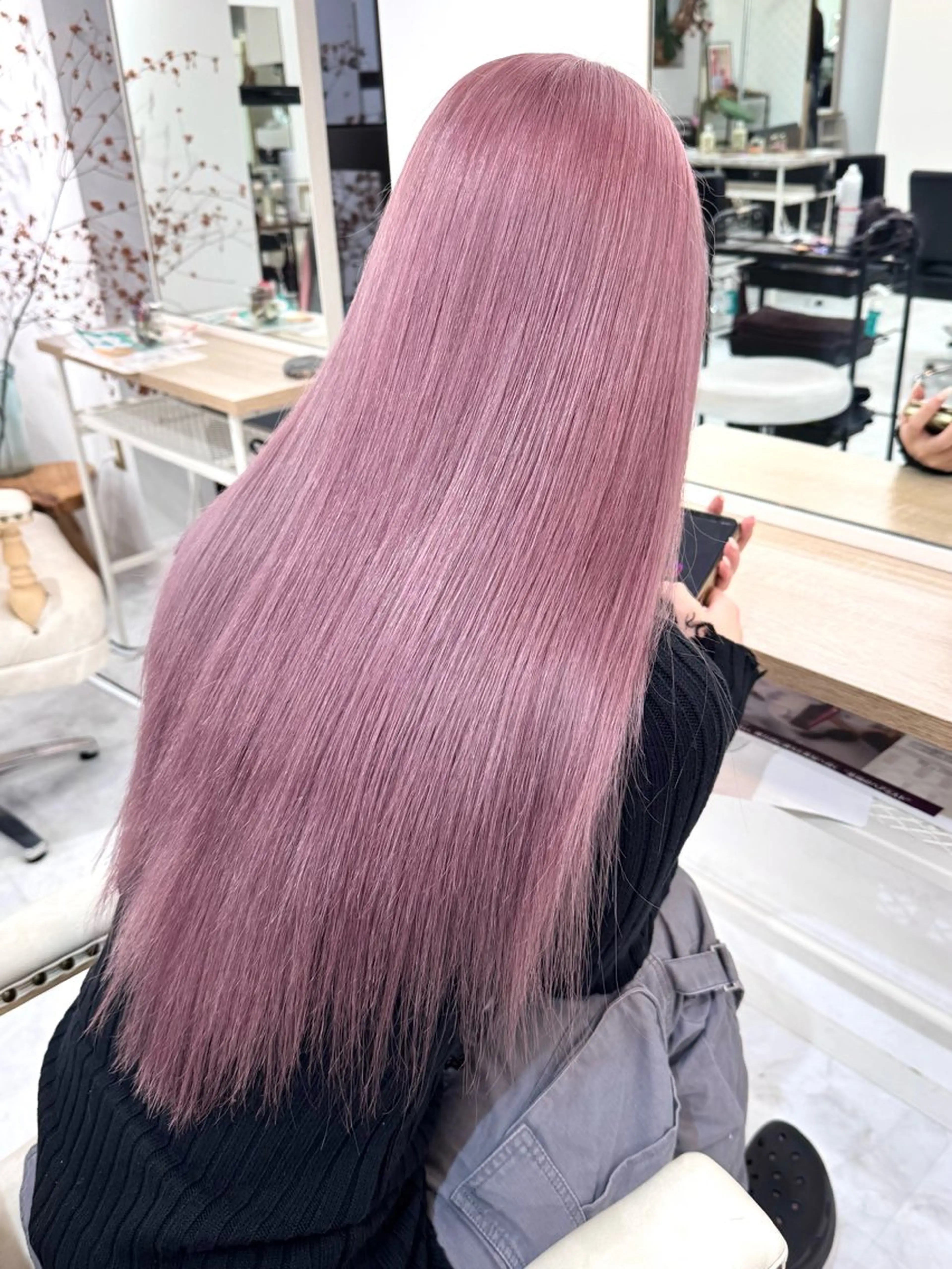セミロング カラー パーマ ヘアアレンジ メンズ キッズ メンズブリーチ メンズハイトーン ベージュカラー ブリーチ ケアブリーチ ヘアカラー トリートメント ヘアセット ✨艶ハイトーン/ 💗モモ໒꒱のヘアスタイル