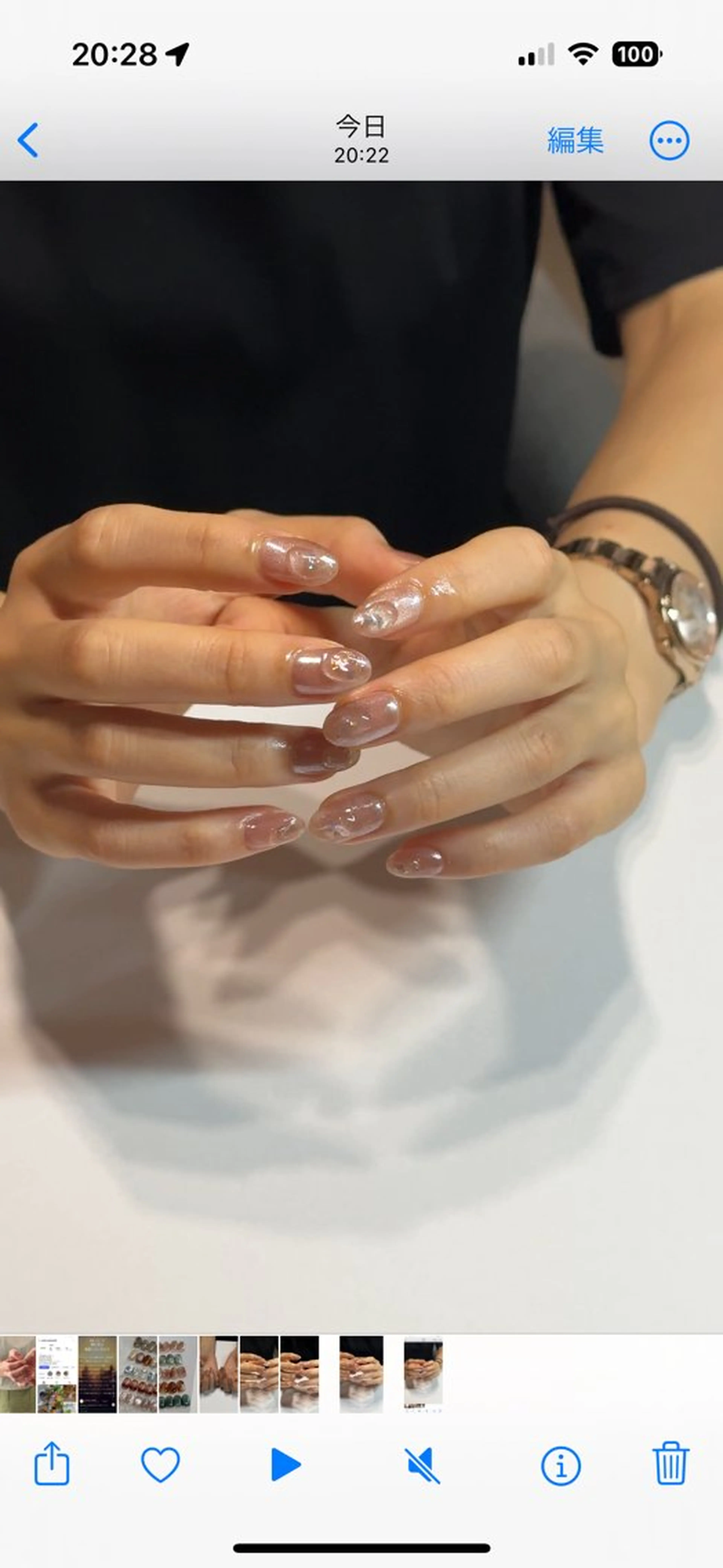 ネイル 氷ネイル・うるうるネイル ぷっくりネイル ハンドネイル cyaan所属・nail salon Cyaanのネイルデザイン