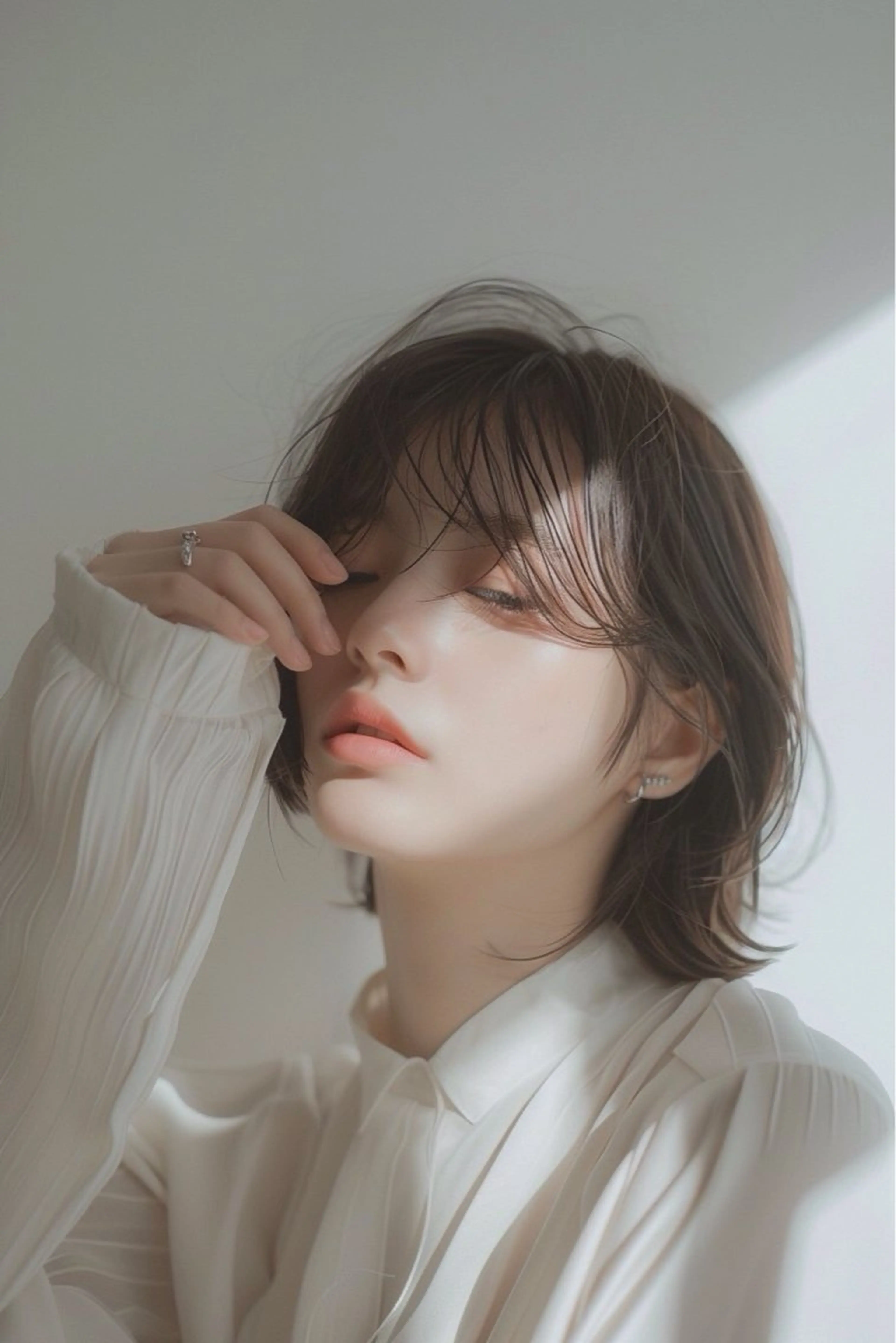 ミディアム カラー ヘアアレンジ ケアカラー 透明感カラー 髪質改善 ヘアカラー トリートメント ☀️Luana☀️ 公式/大通のヘアスタイル