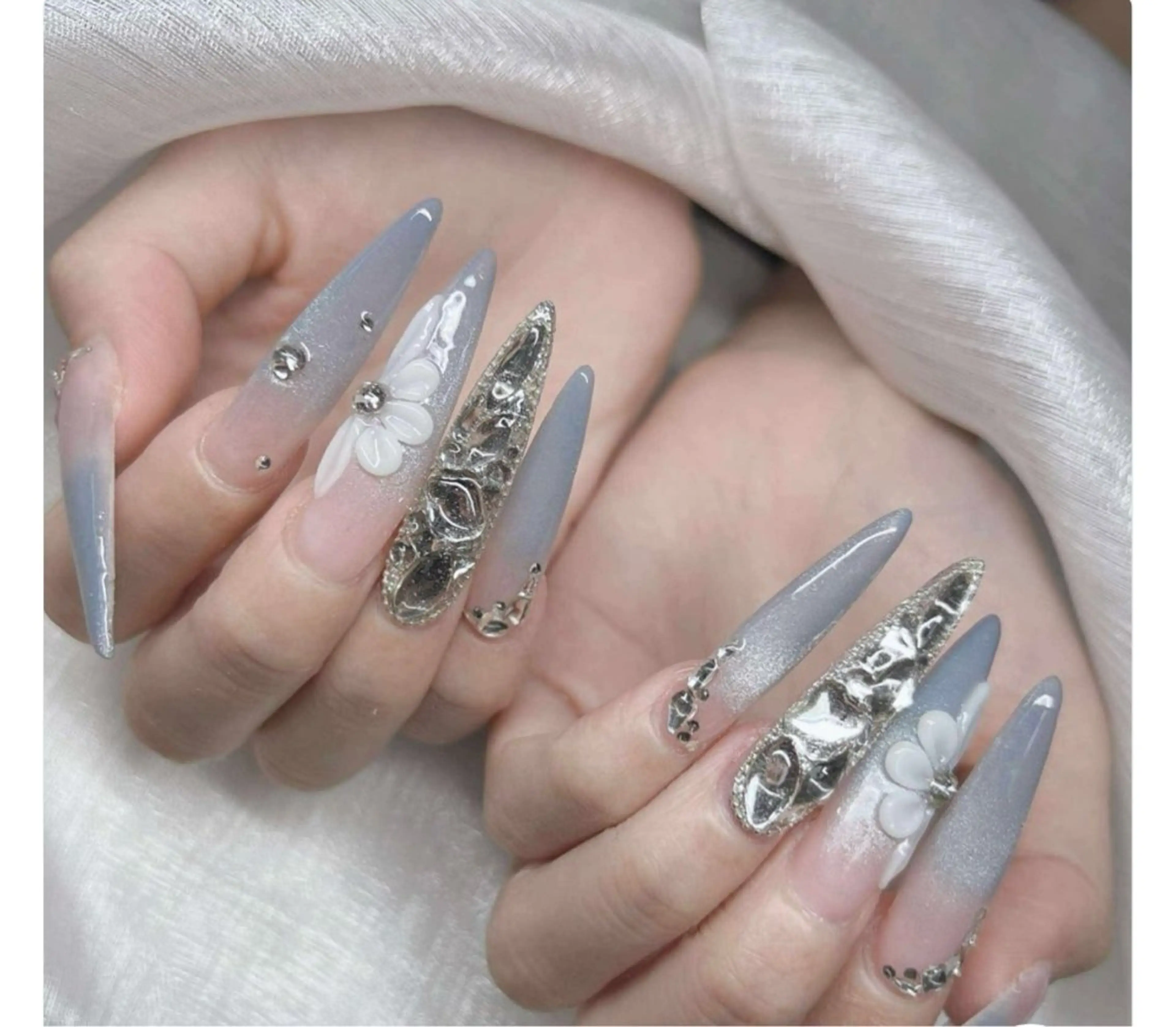 ネイル アートネイル フレンチネイル ジェルネイル 韓国ネイル マグネットネイル ハンドネイル Lenie Nail Okuboのネイルデザイン