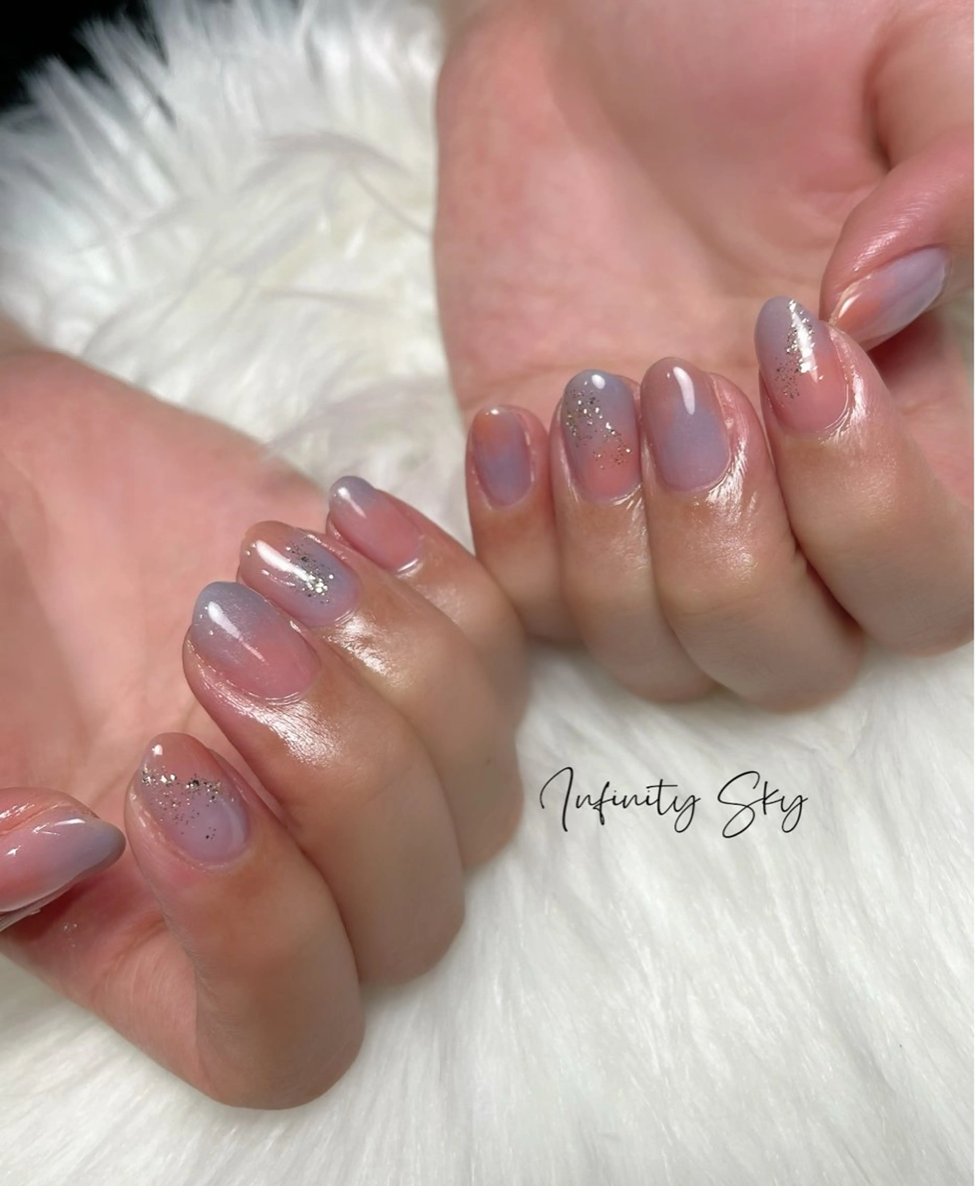 ネイル 大理石ネイル(マーブル) 春ネイル infinity skyのネイルデザイン