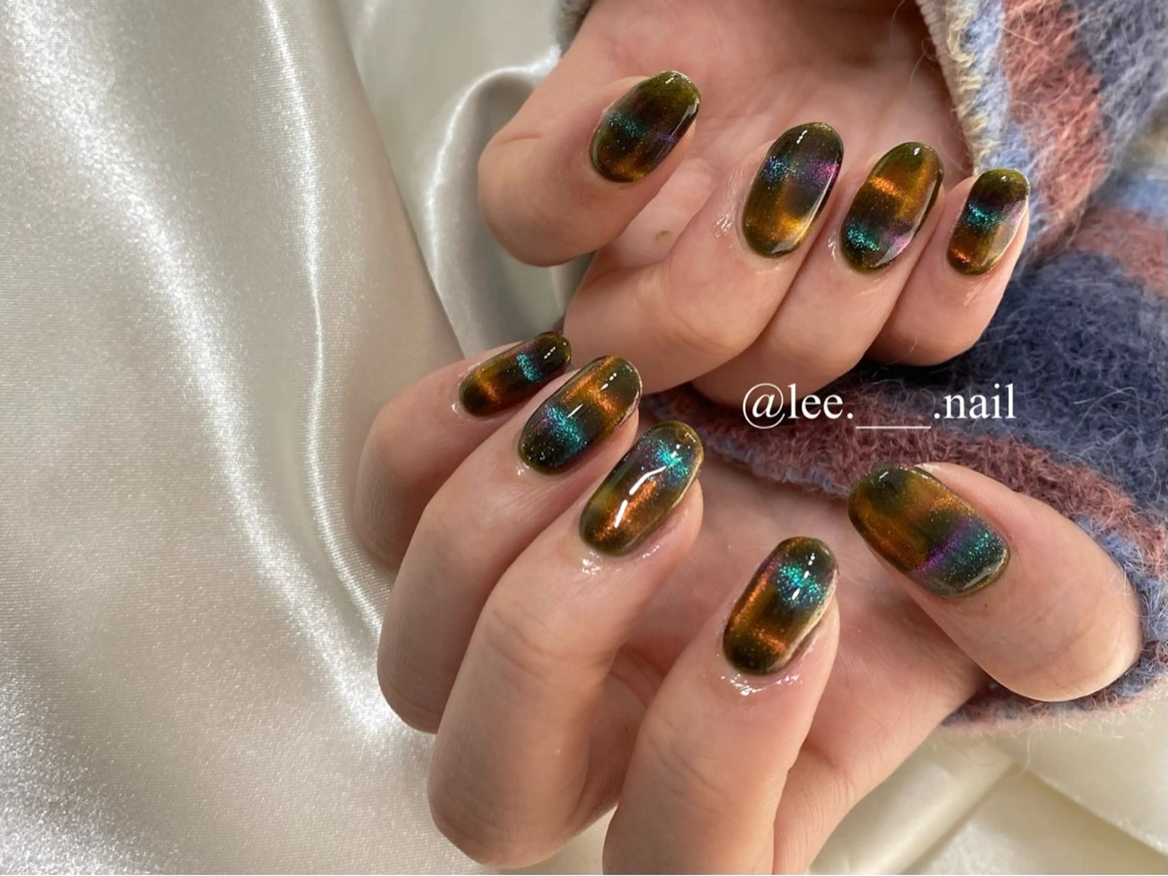 ネイル マグネットネイル ハンドネイル Lee_ nailのネイルデザイン