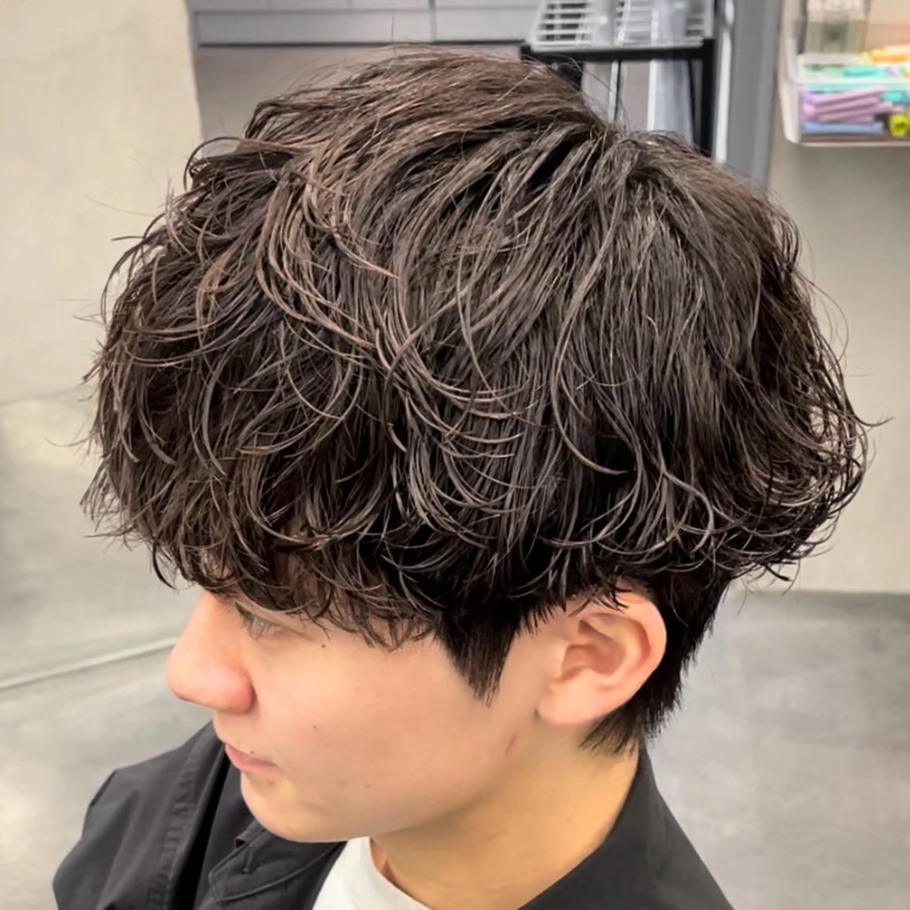 ミディアム パーマ ヘアアレンジ メンズ カット パーマ fifth Tokyo所属・fifth 石川 凪のヘアスタイル