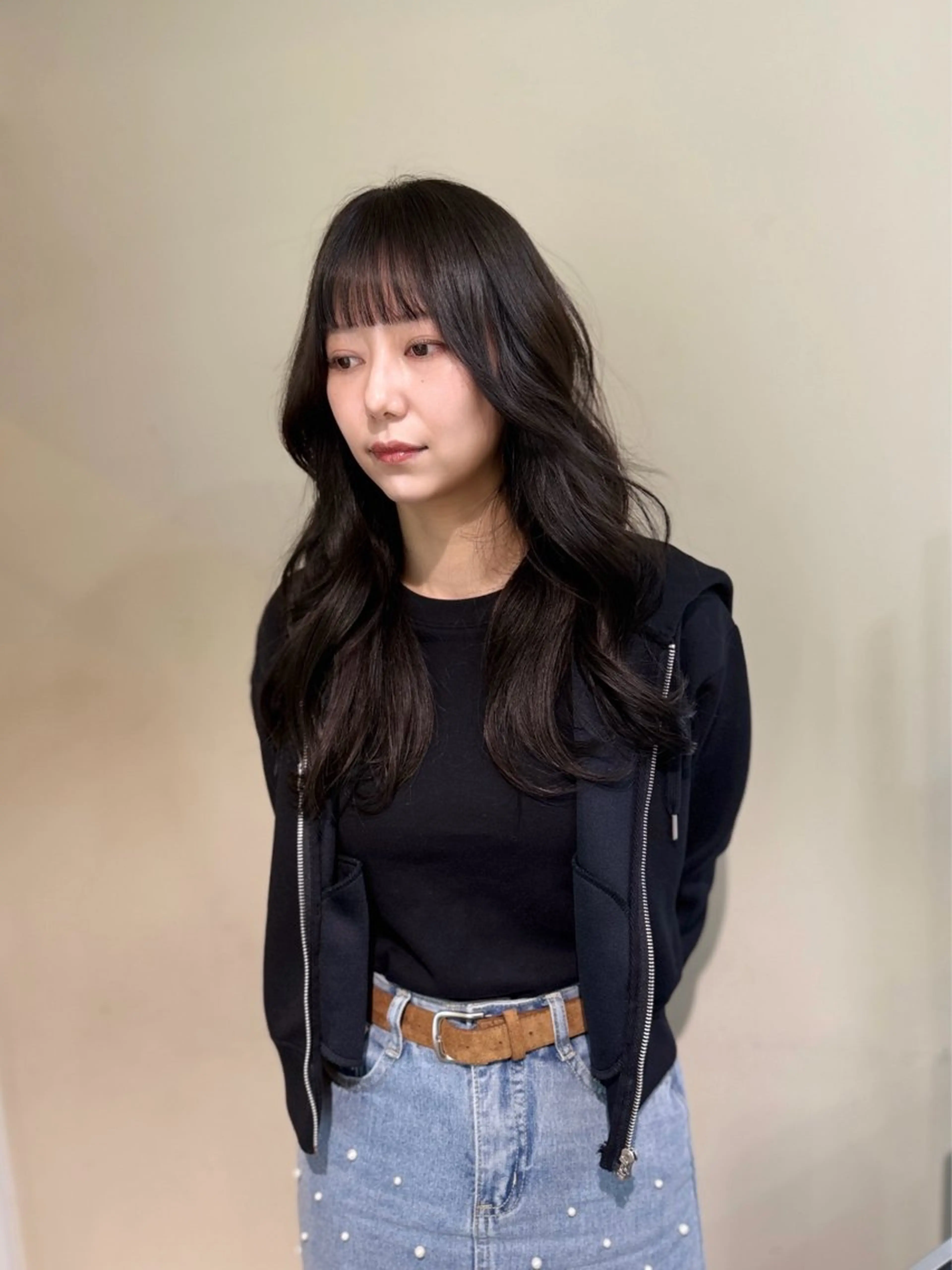 ロング カラー アディクシーカラー バレイヤージュ ブリーチ デザインカラー ダブルカラー カット ヘアカラー トリートメント opus 店長大和 レイヤー/赤み消しのヘアスタイル