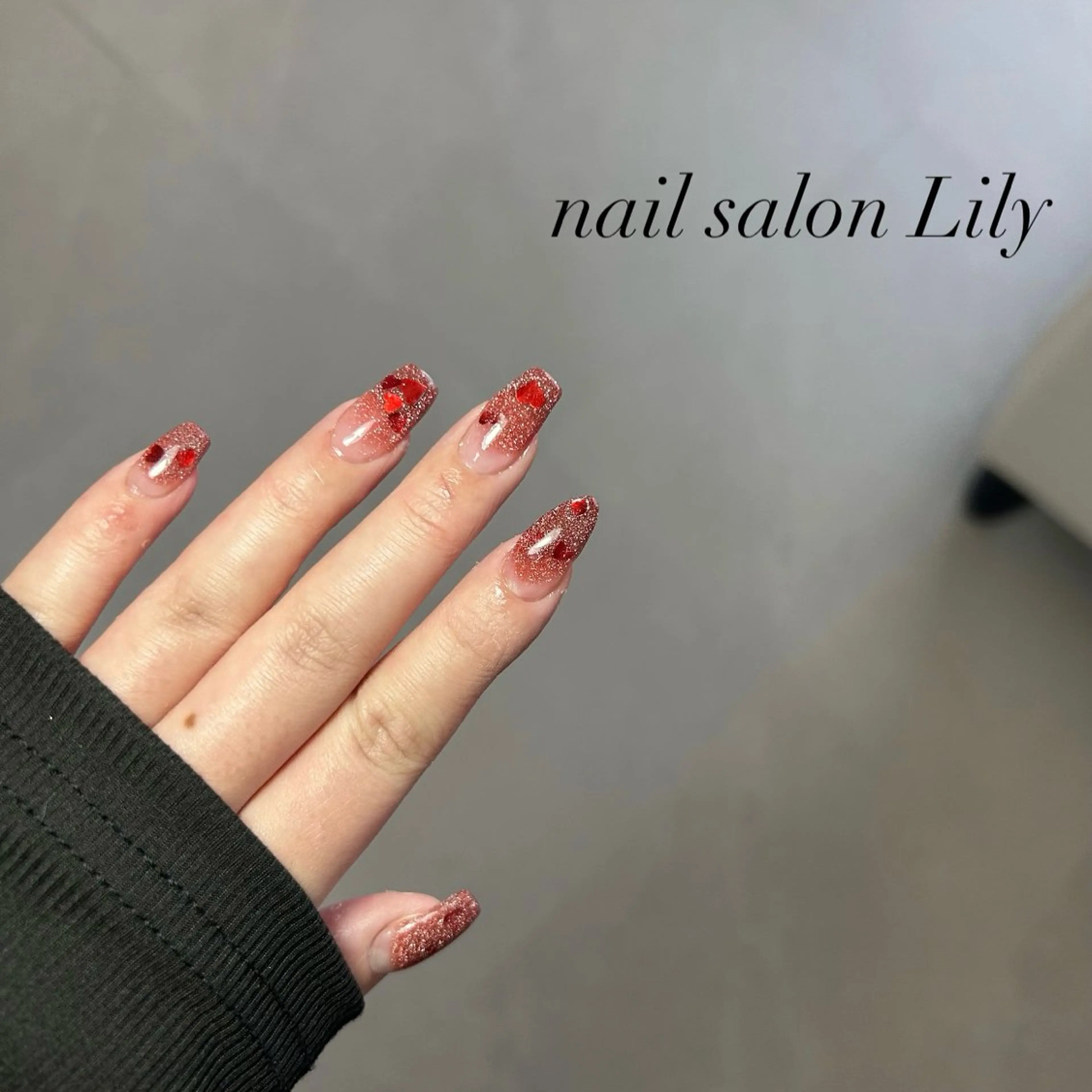 ネイル スカルプネイル 冬ネイル クリスマス ハンドネイル nail salon Lily所属・藤田 璃々のネイルデザイン