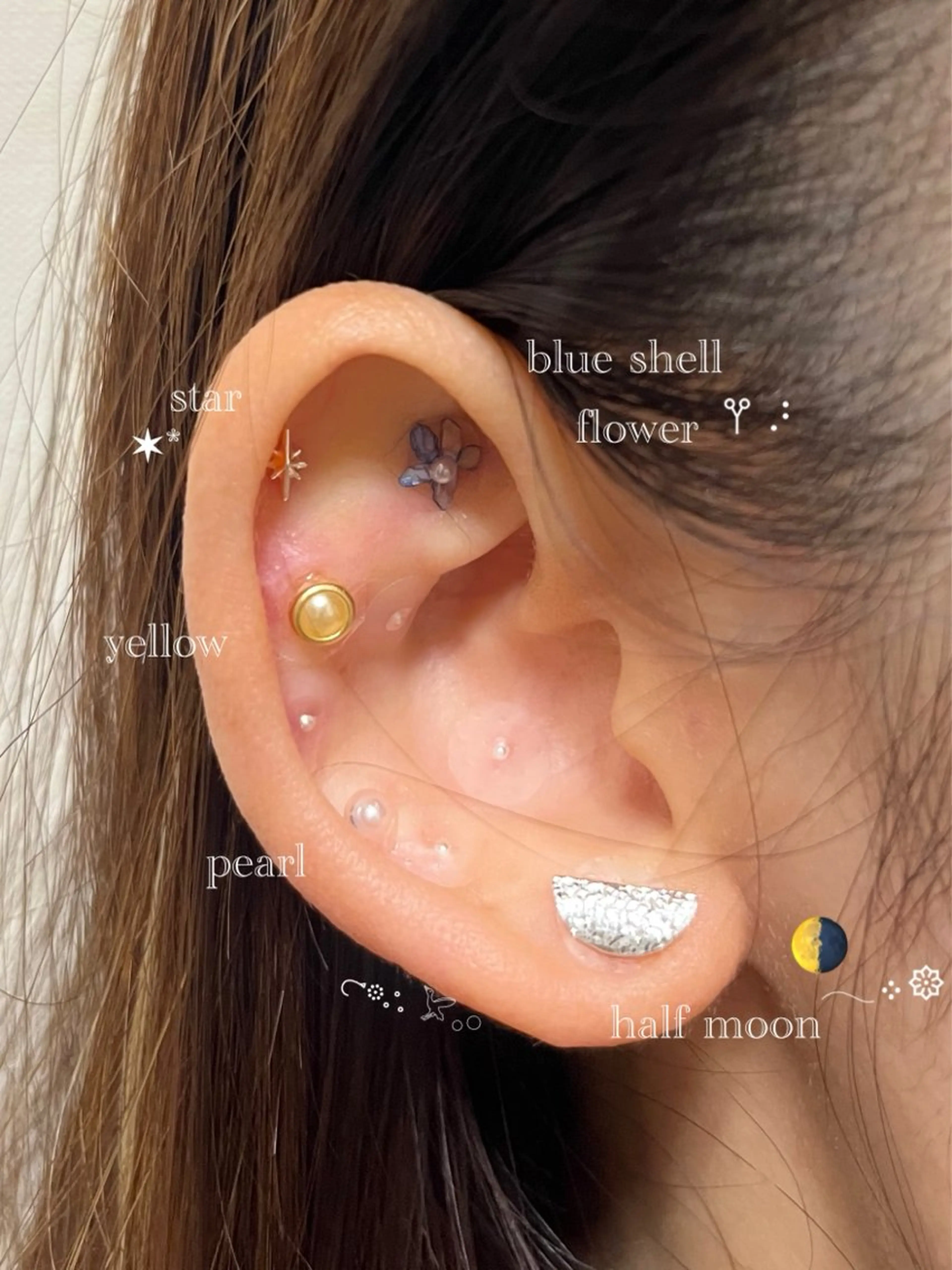 💎耳ツボジュエリー💎16粒の写真