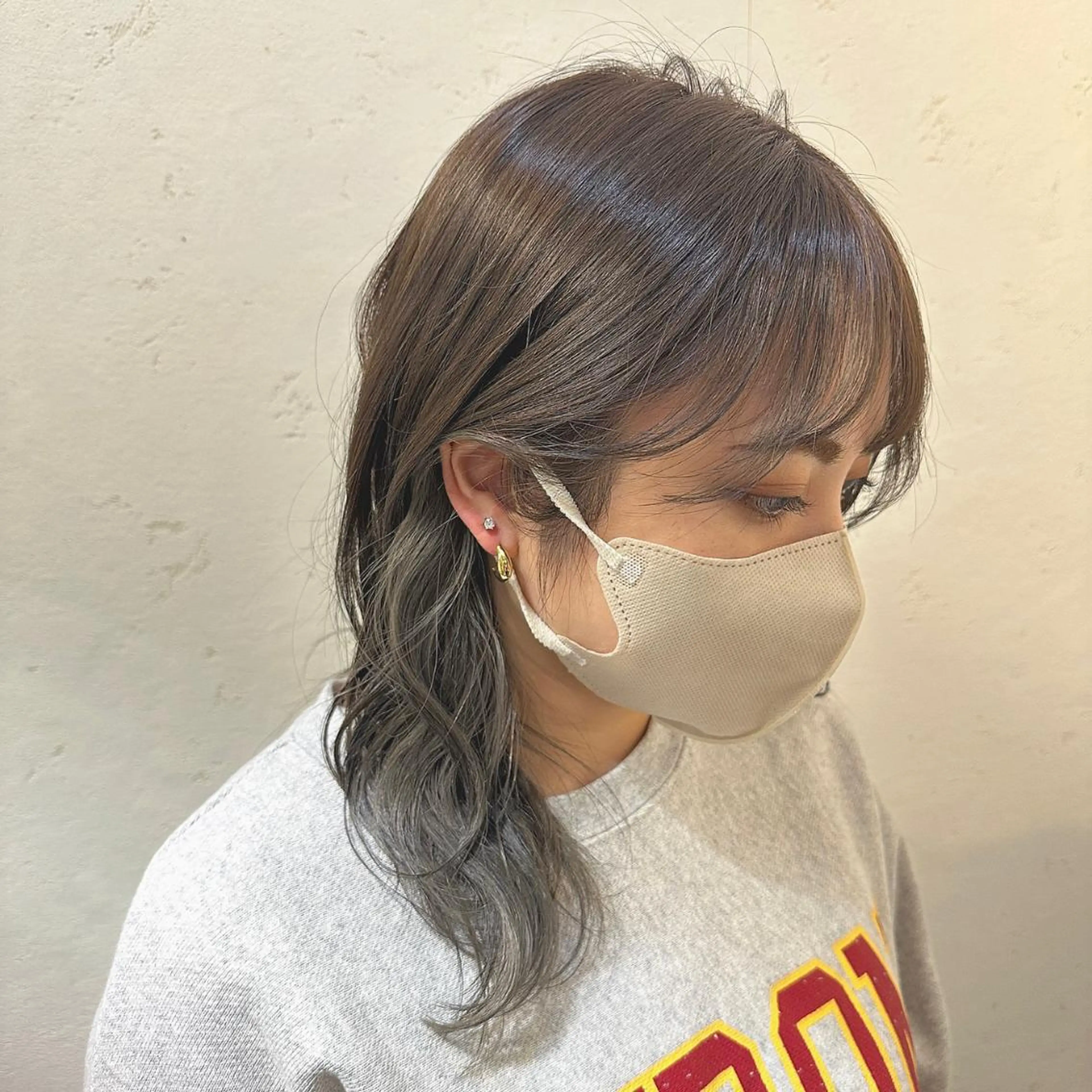 ショート カラー ヘアアレンジ アッシュ ブリーチ 🇰🇷韓国スタイル レイヤー/ayanaのヘアスタイル