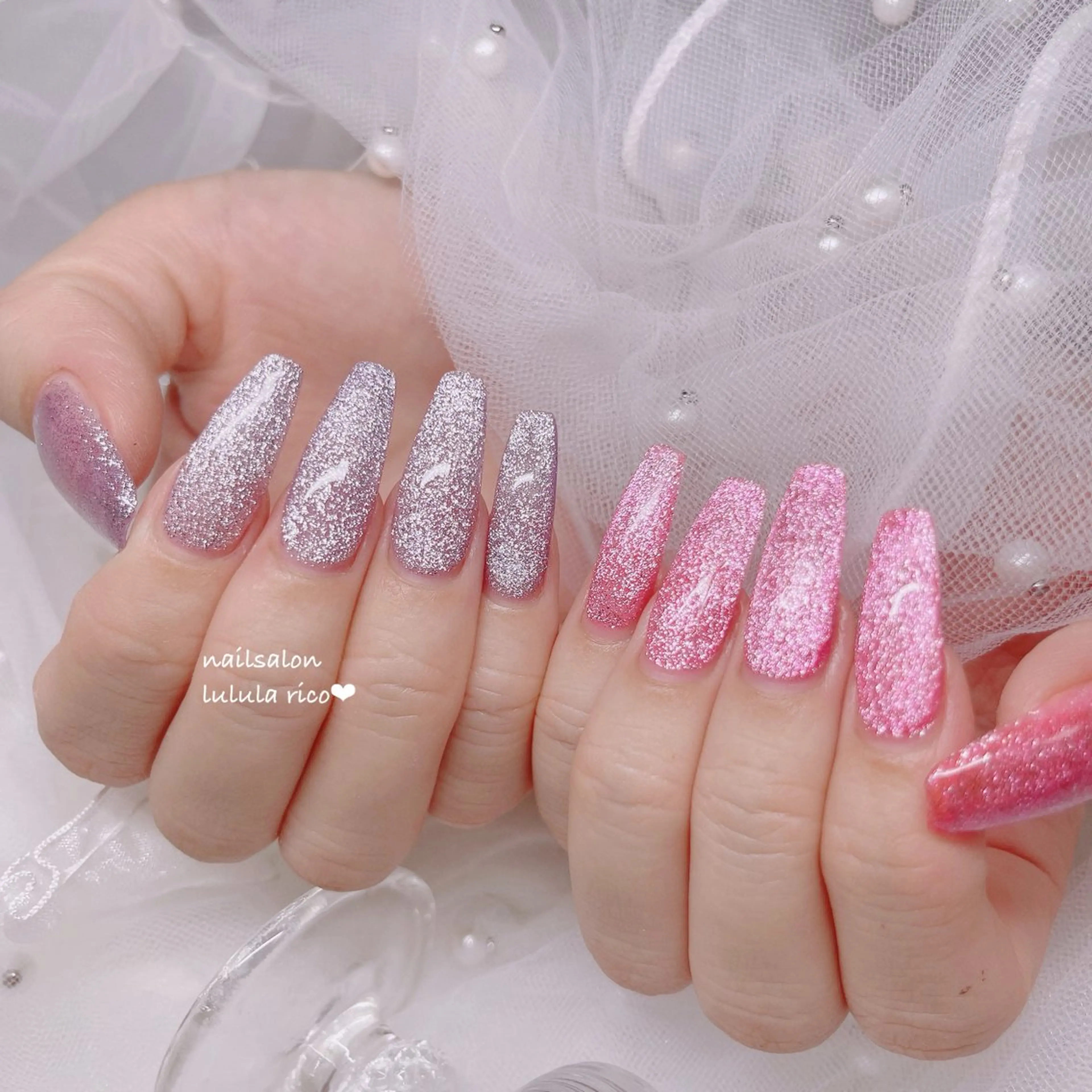 ネイル フラッシュネイル キラキラネイル ラメ(グリッター) マグネットネイル lulula ricoのエステ・リラクイメージ