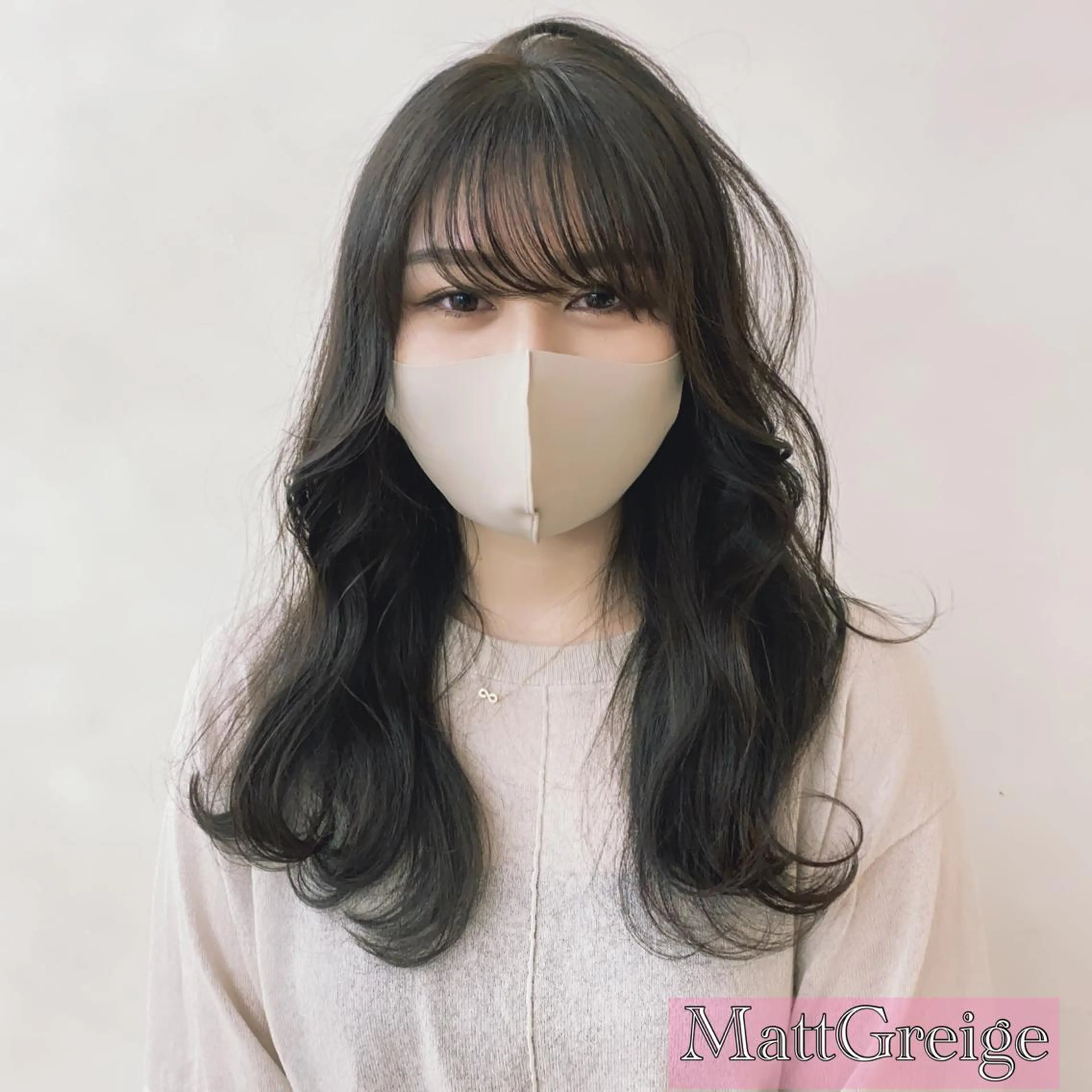 セミロング カット ヘアカラー トリートメント 新宿/韓国メンズ RIKUパーマのヘアスタイル