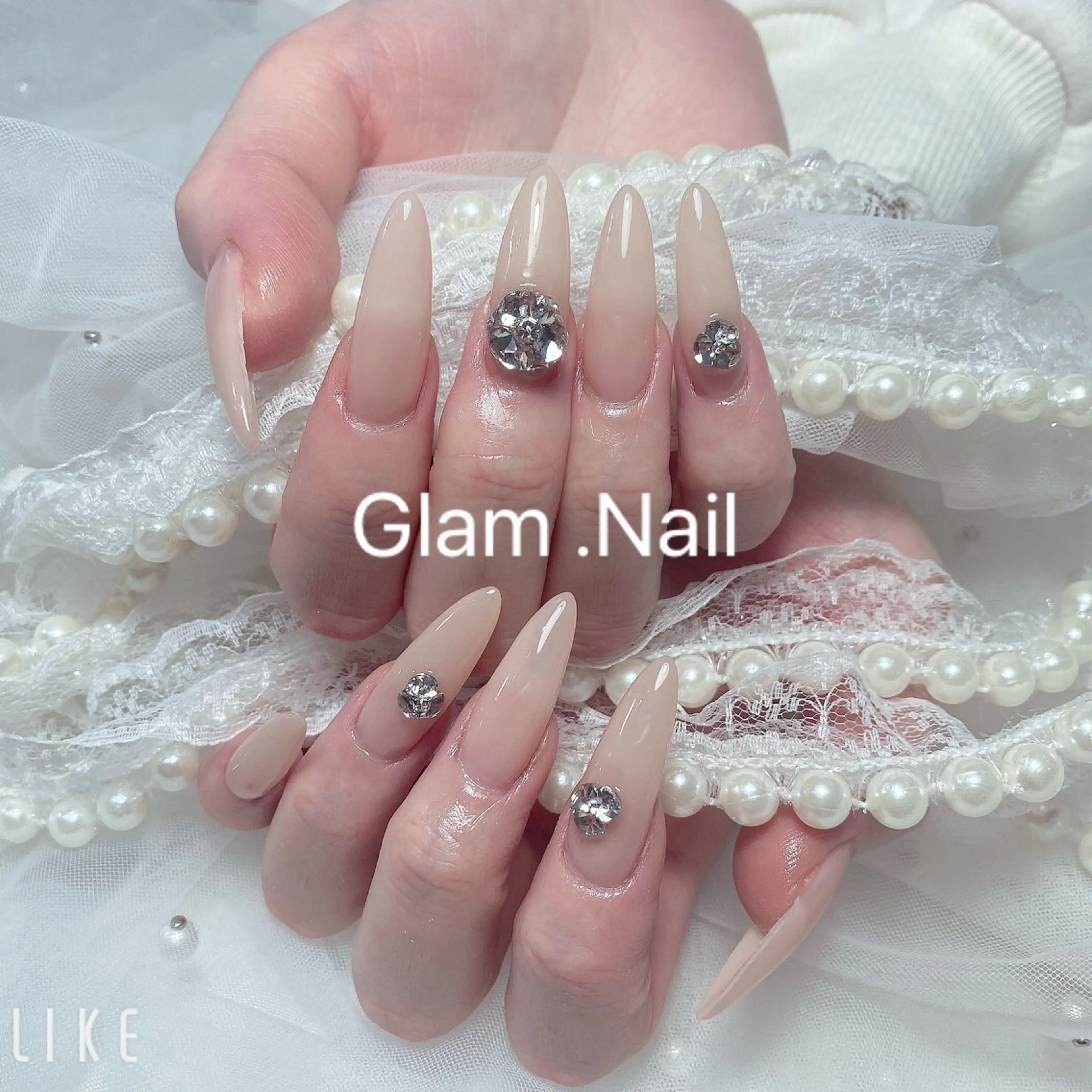 ★限定★チップ長さだしワンカラー＆ラメグラデーション ¥ 8980の写真