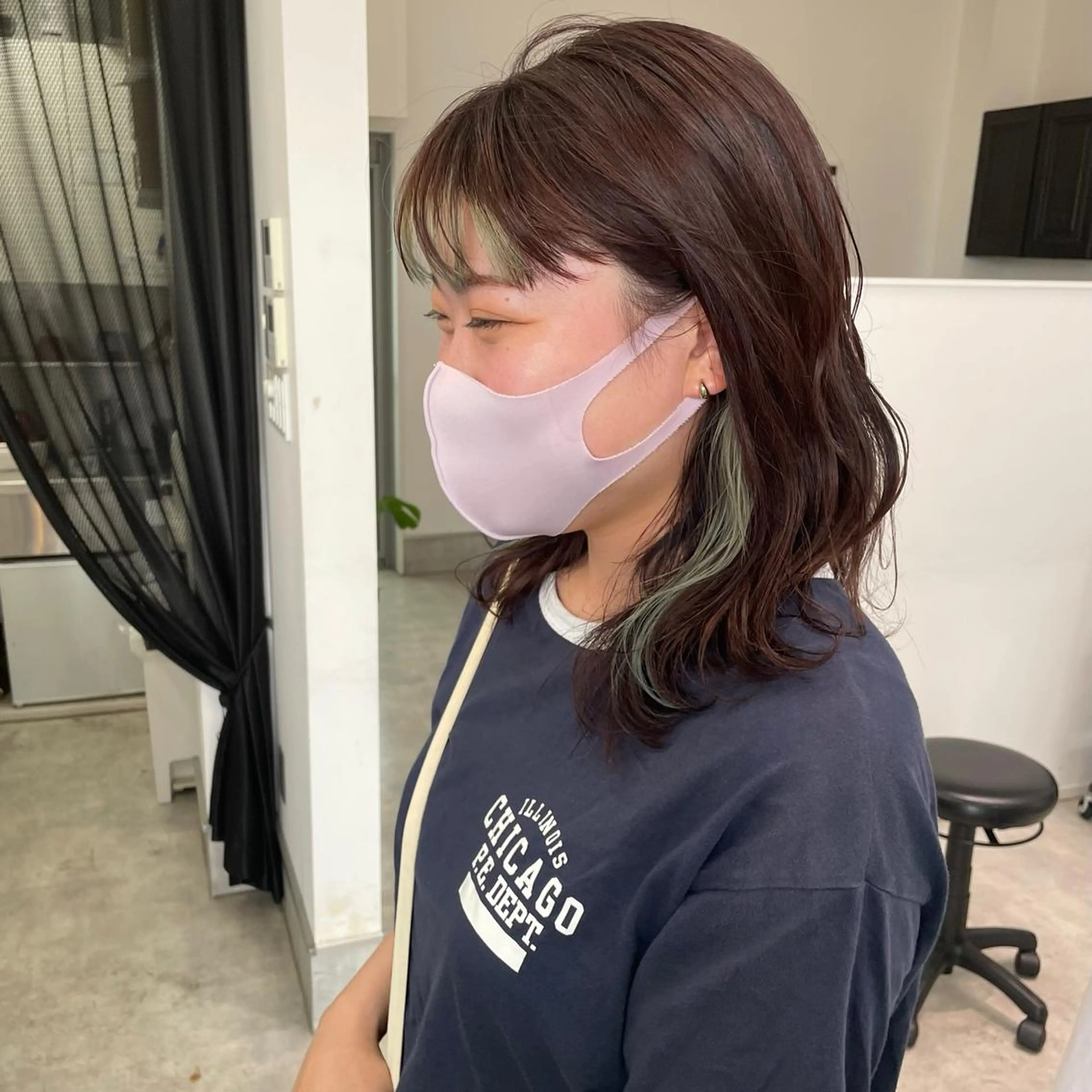 セミロング ヘアカラー トリートメント 河内 元伸のヘアスタイル