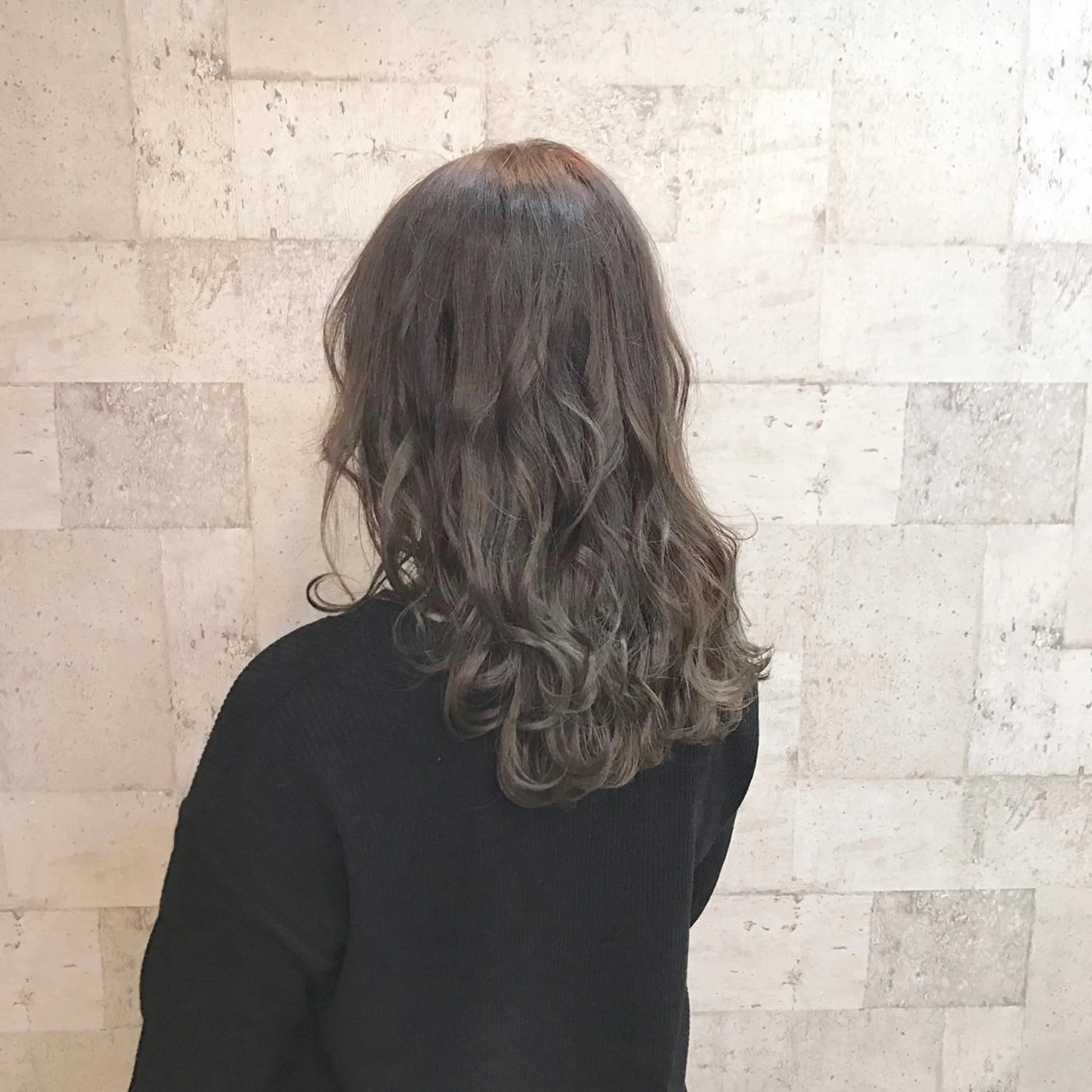 ミディアム カラー ダブルカラー パープルカラー インナーカラー/天神 ブリーチ/吉田のヘアスタイル