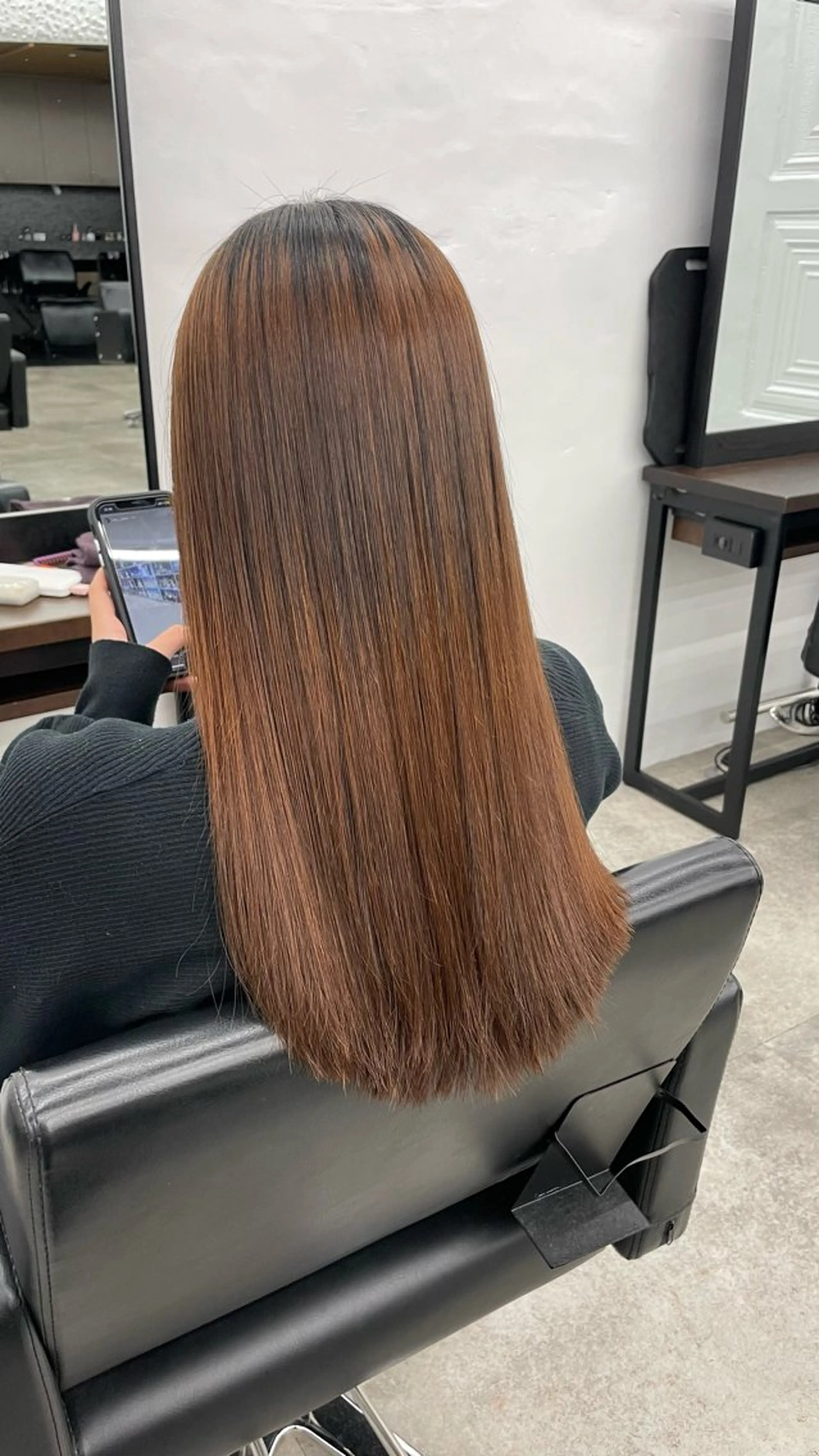 ロング 縮毛矯正 縮毛矯正 美髪縮毛/インナー カラー ERINA✨のヘアスタイル